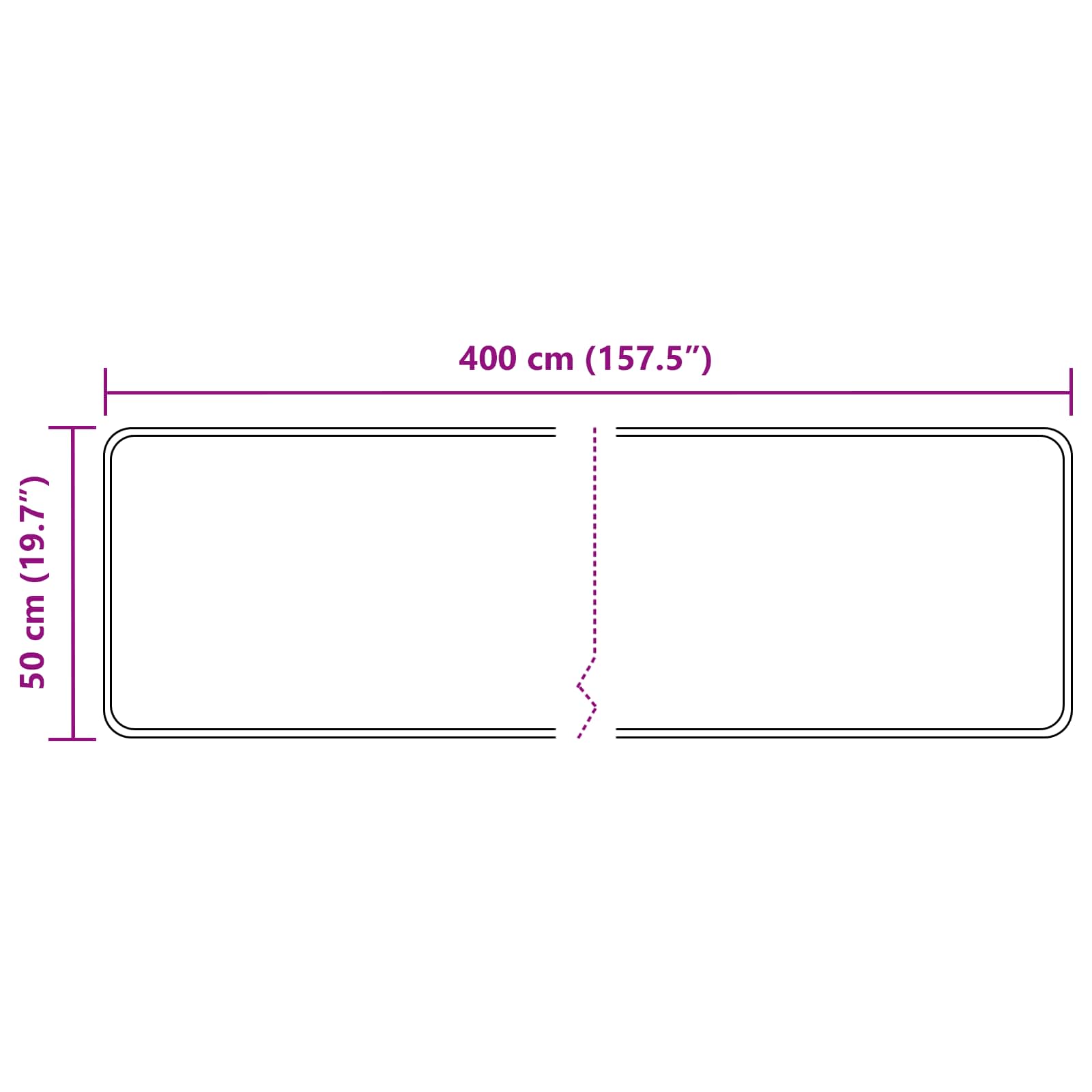 Teppichläufer MARSA Mehrfarbig 50 x 400 cm Polyester und PVC