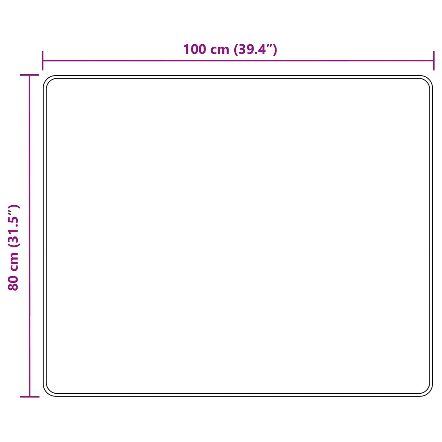 Teppichläufer MARSA Mehrfarbig 80 x 100 cm Polyester und PVC