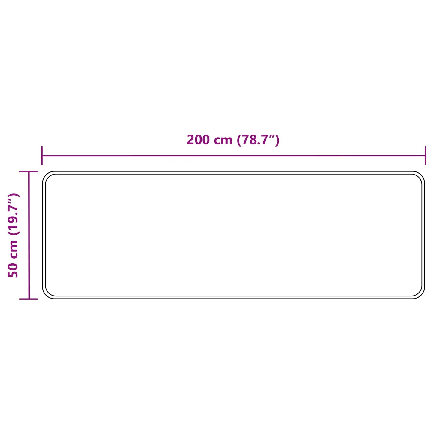 Teppichläufer MARSA Mehrfarbig 50 x 200 cm Polyester und PVC