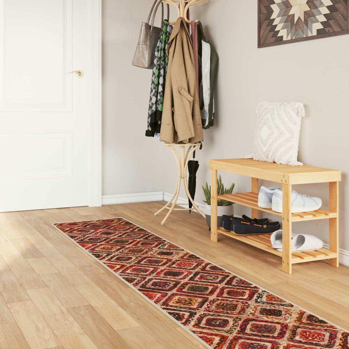 Teppichläufer MARSA Mehrfarbig 50 x 300 cm Polyester und PVC