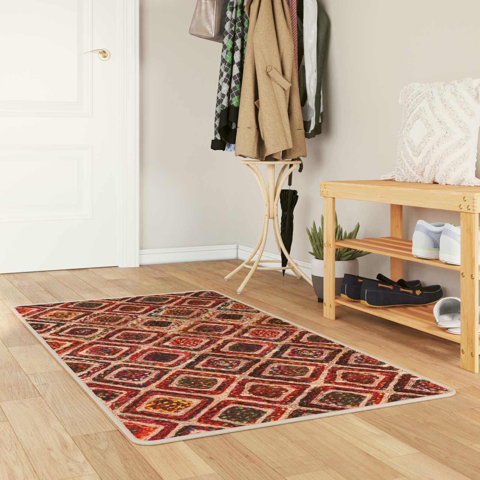 Teppichläufer MARSA Mehrfarbig 80 x 200 cm Polyester und PVC
