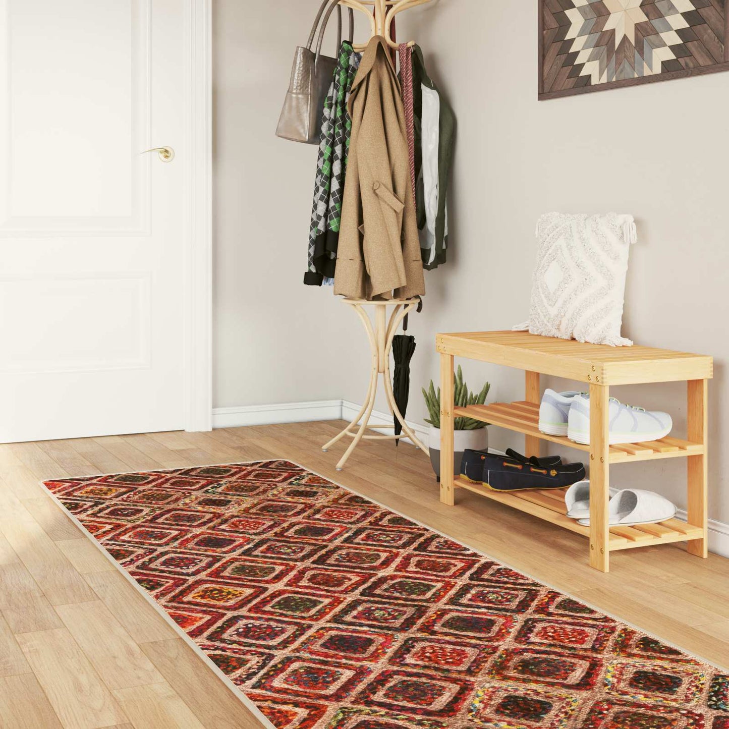 Teppichläufer MARSA Mehrfarbig 80 x 250 cm Polyester und PVC