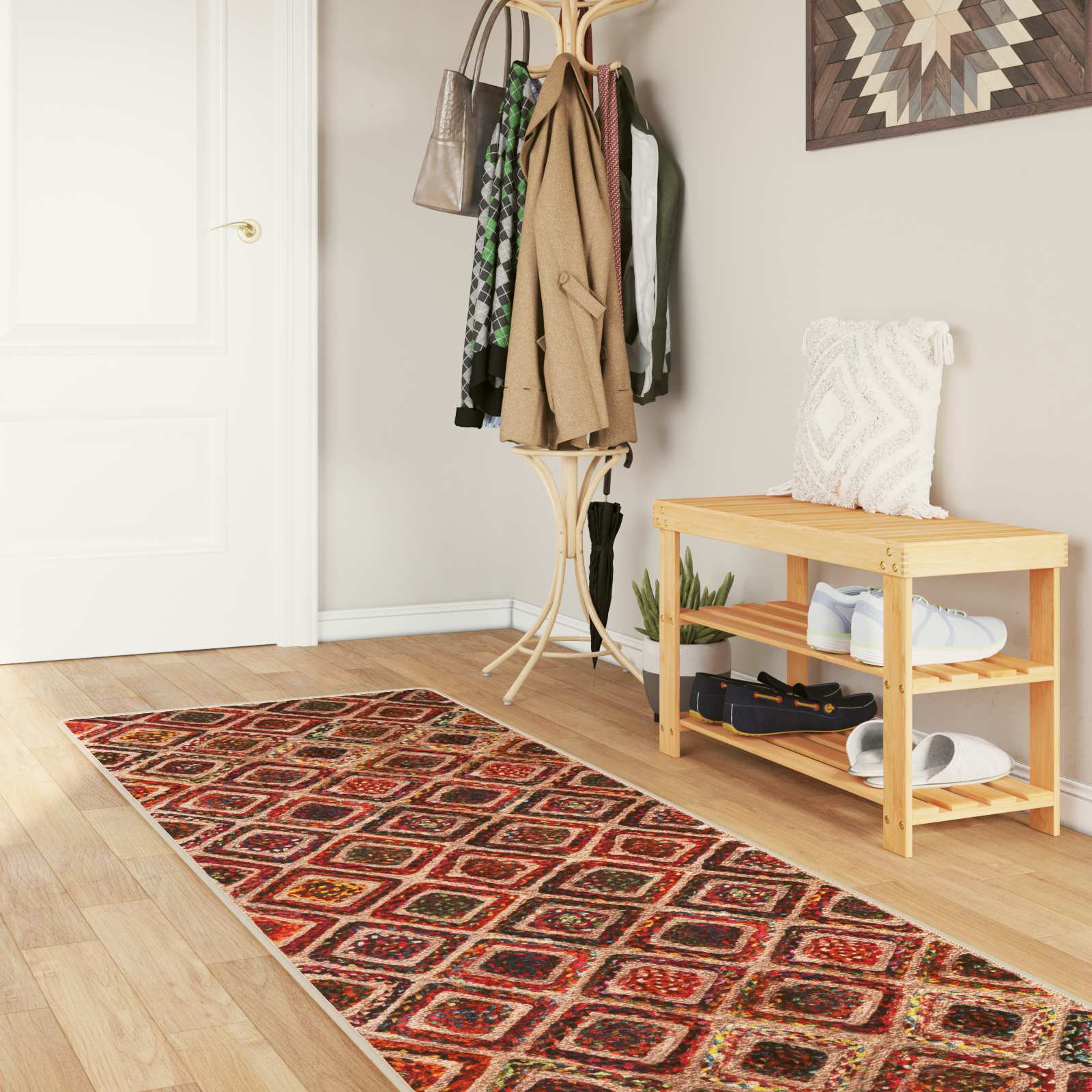 Teppichläufer MARSA Mehrfarbig 80 x 350 cm Polyester und PVC