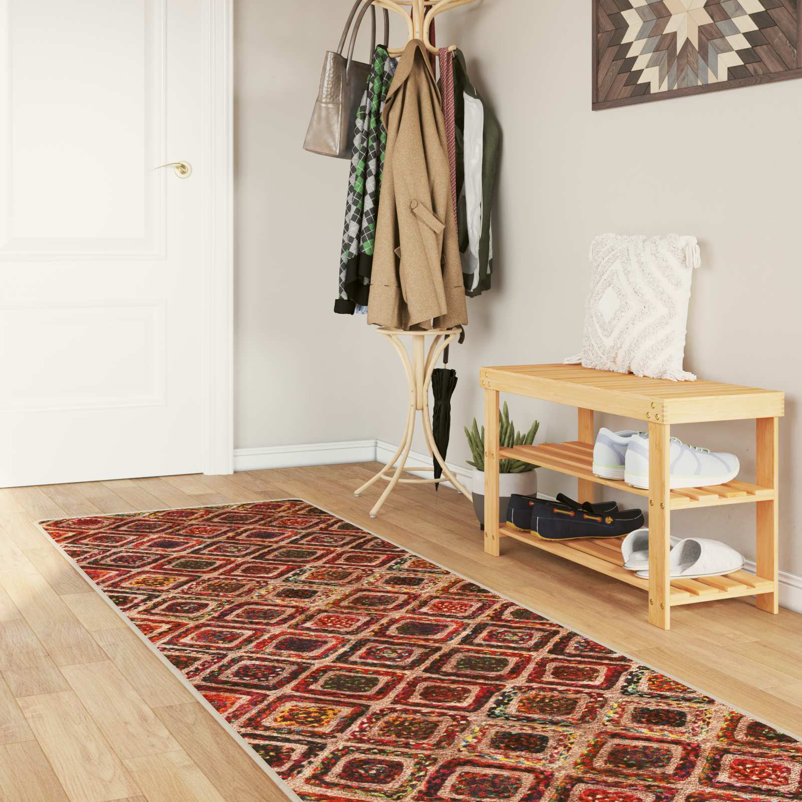 Teppichläufer MARSA Mehrfarbig 80 x 450 cm Polyester und PVC