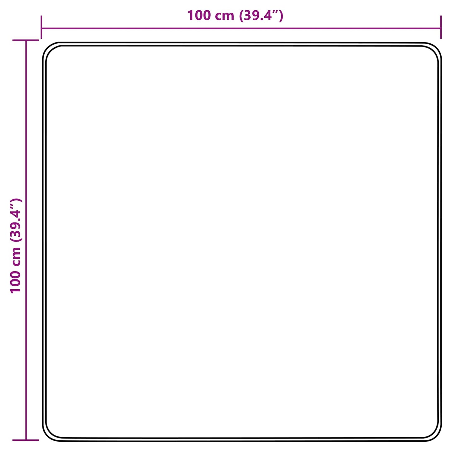 Teppichläufer MARSA Mehrfarbig 100 x 100 cm Polyester und PVC