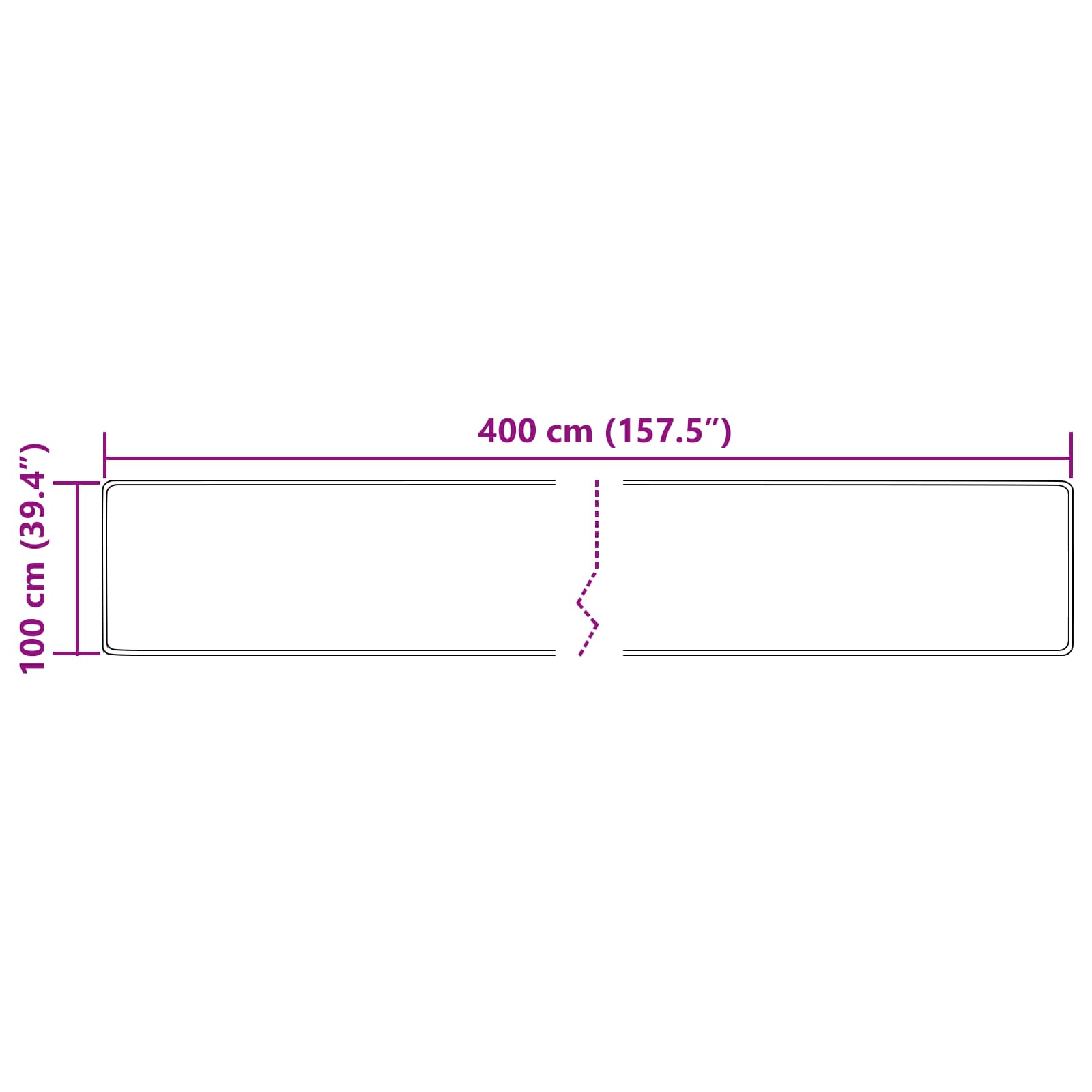 Teppichläufer MARSA Mehrfarbig 100 x 400 cm Polyester und PVC