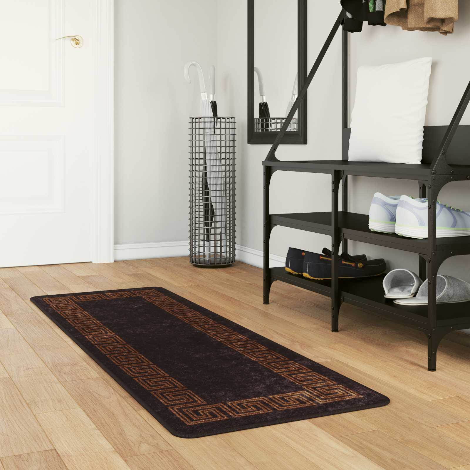 Teppichläufer MARSA Schwarz 50 x 100 cm Polyester und PVC