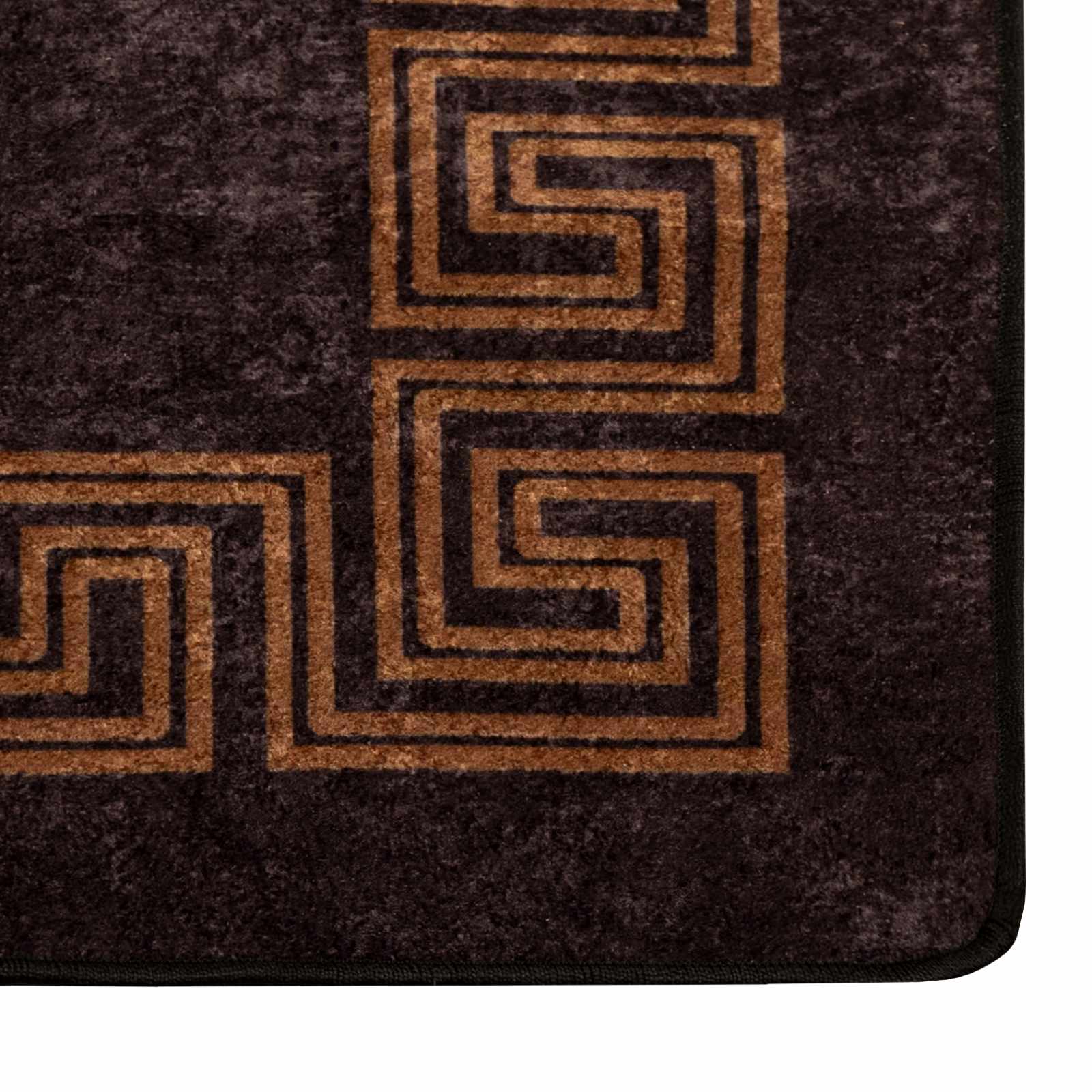 Teppichläufer MARSA Schwarz 50 x 150 cm Polyester und PVC