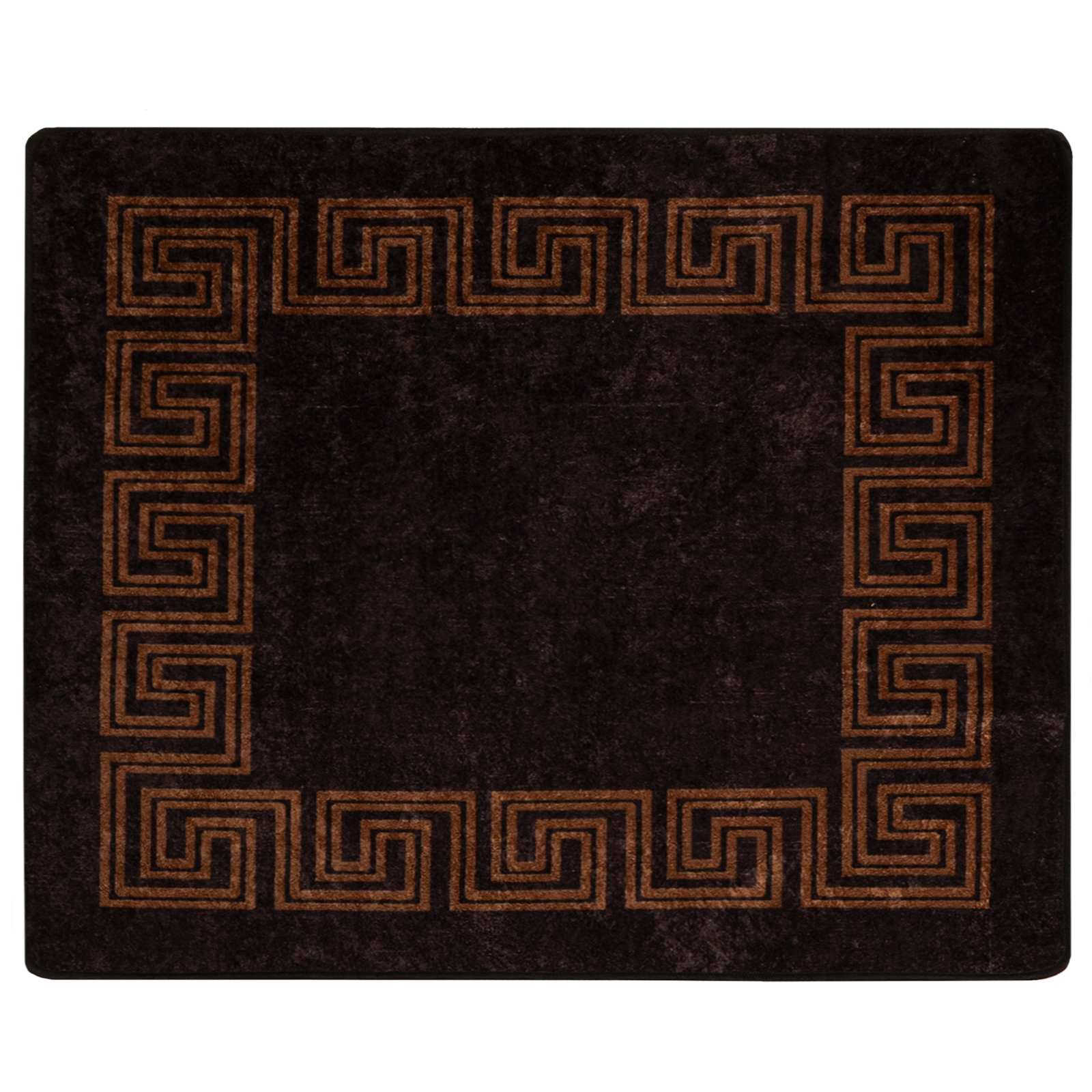 Teppichläufer MARSA Schwarz 80 x 100 cm Polyester und PVC