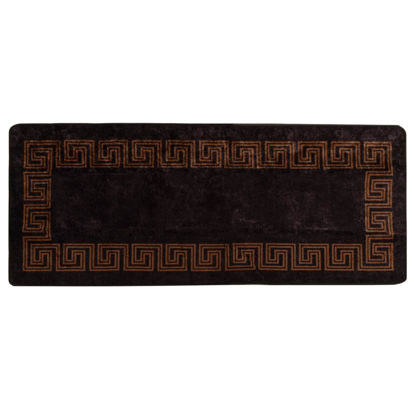 Teppichläufer MARSA Schwarz 80 x 200 cm Polyester und PVC