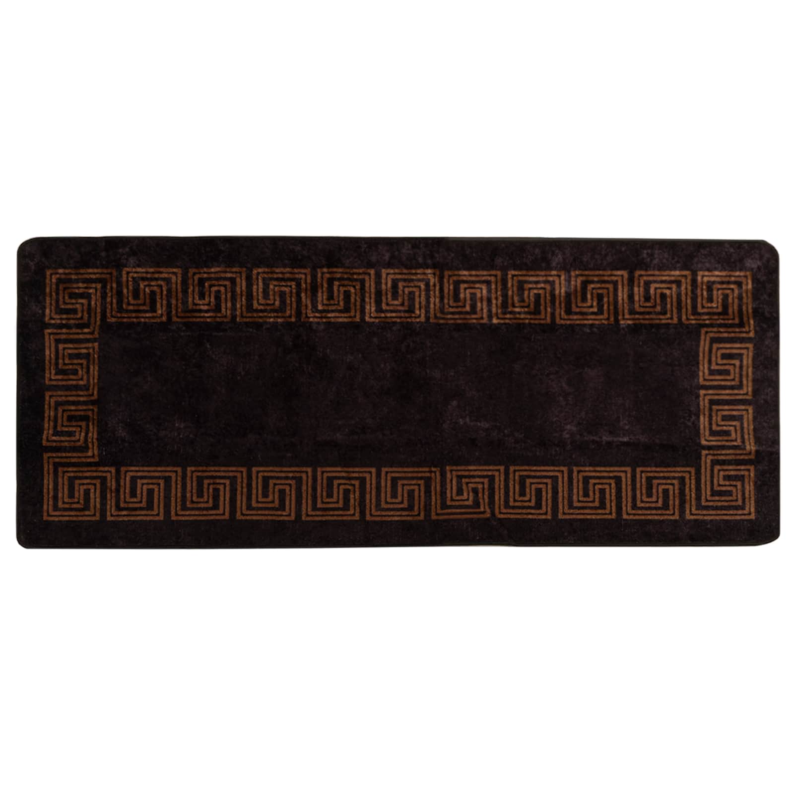 Teppichläufer MARSA Schwarz 80 x 200 cm Polyester und PVC