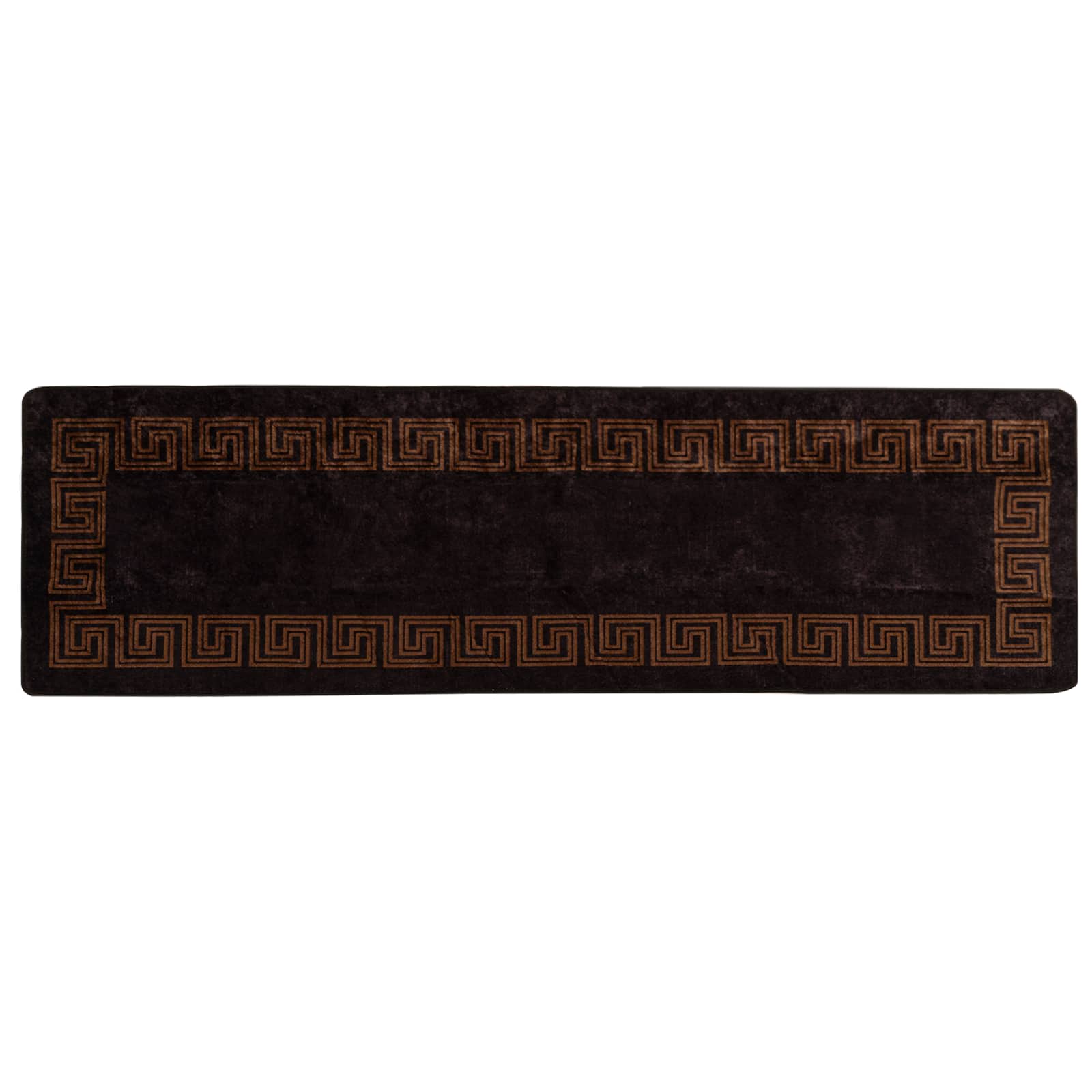 Teppichläufer MARSA Schwarz 80 x 350 cm Polyester und PVC