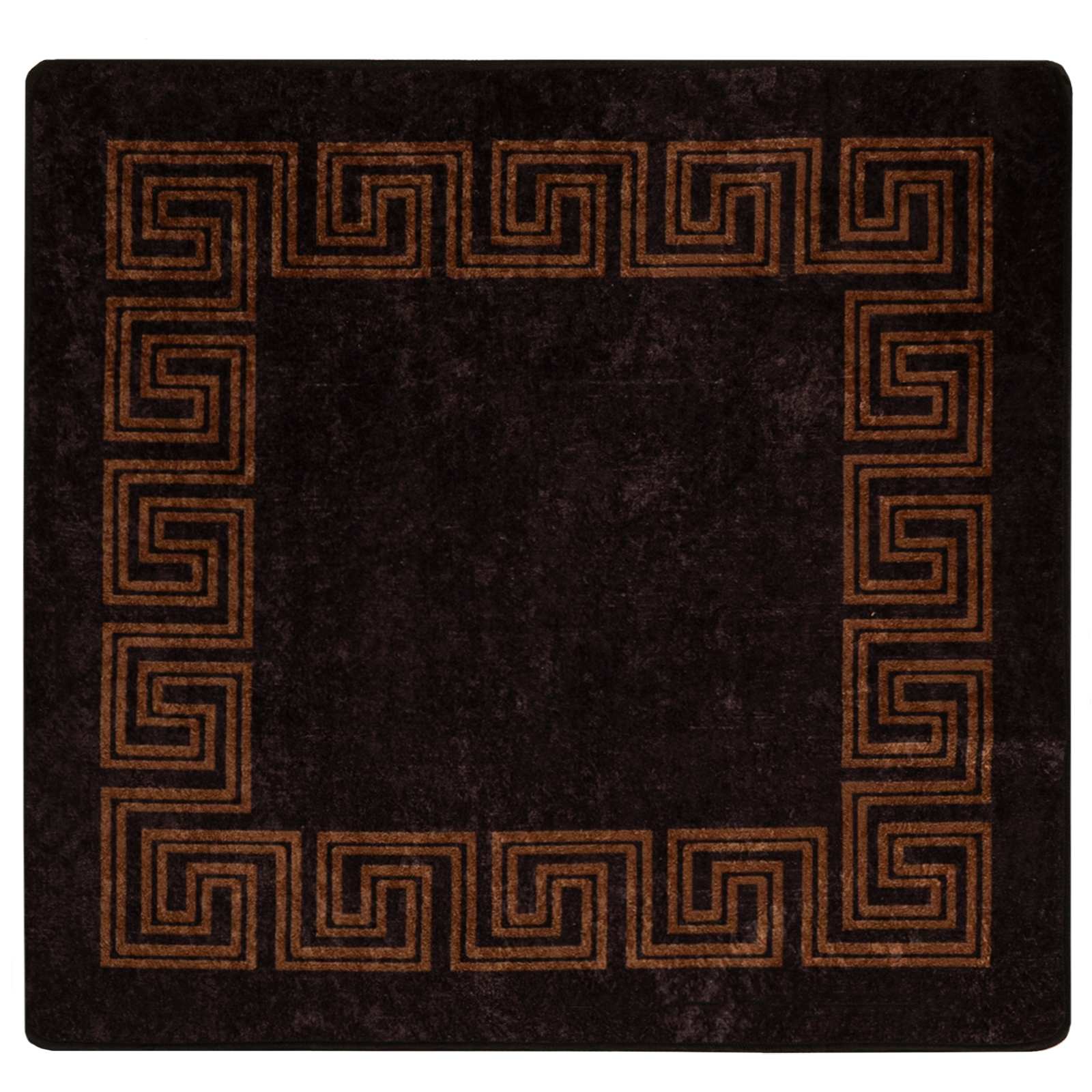 Teppichläufer MARSA Schwarz 100 x 100 cm Polyester und PVC