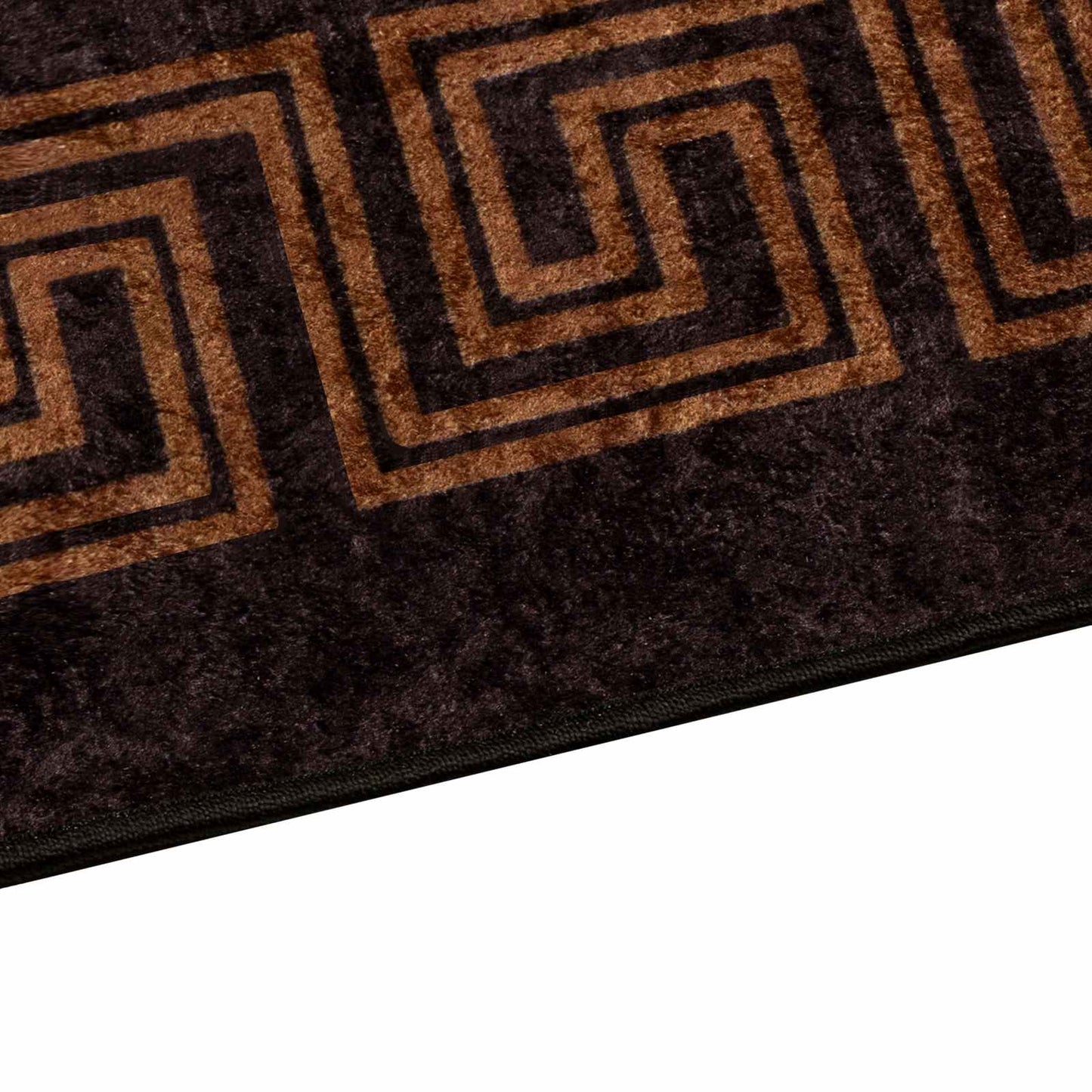 Teppichläufer MARSA Schwarz 100 x 250 cm Polyester und PVC