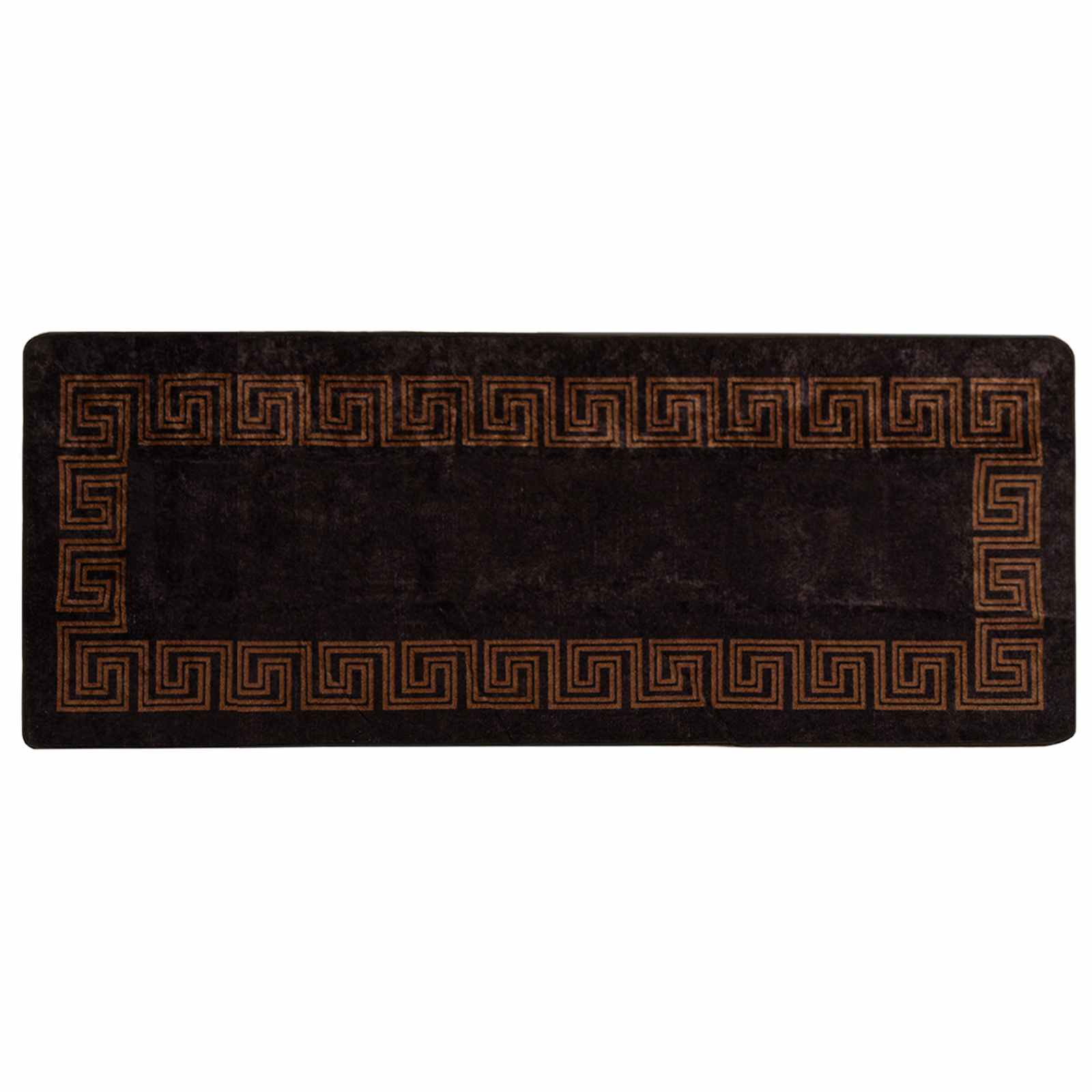 Teppichläufer MARSA Schwarz 100 x 250 cm Polyester und PVC