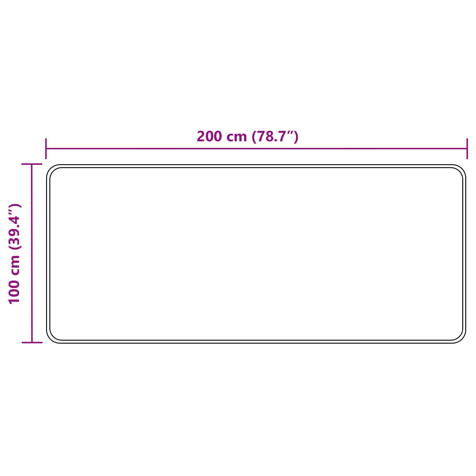 Teppichläufer MARSA Weiß 100 x 200 cm Polyester und PVC