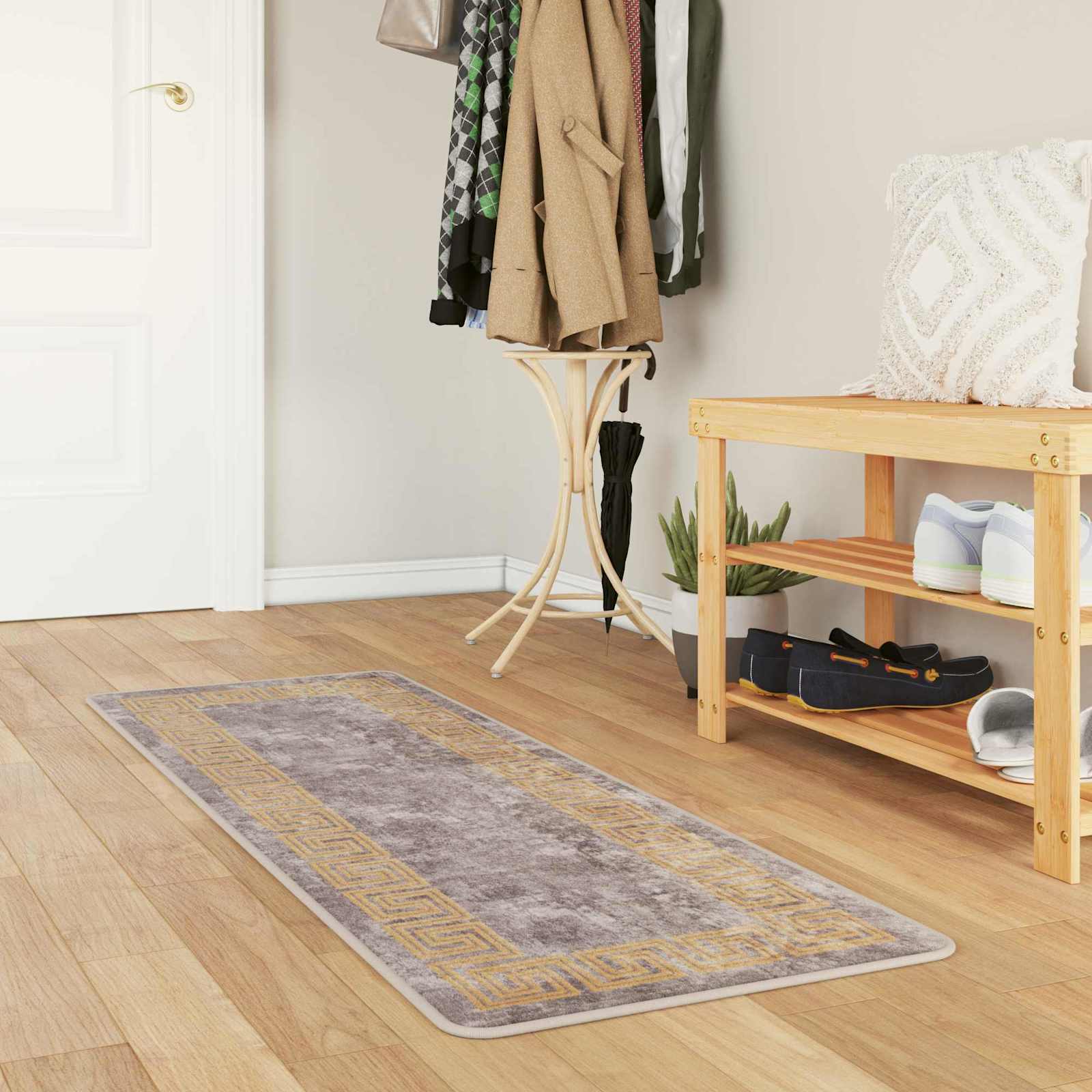 Teppichläufer MARSA Grau 50 x 100 cm Polyester und PVC