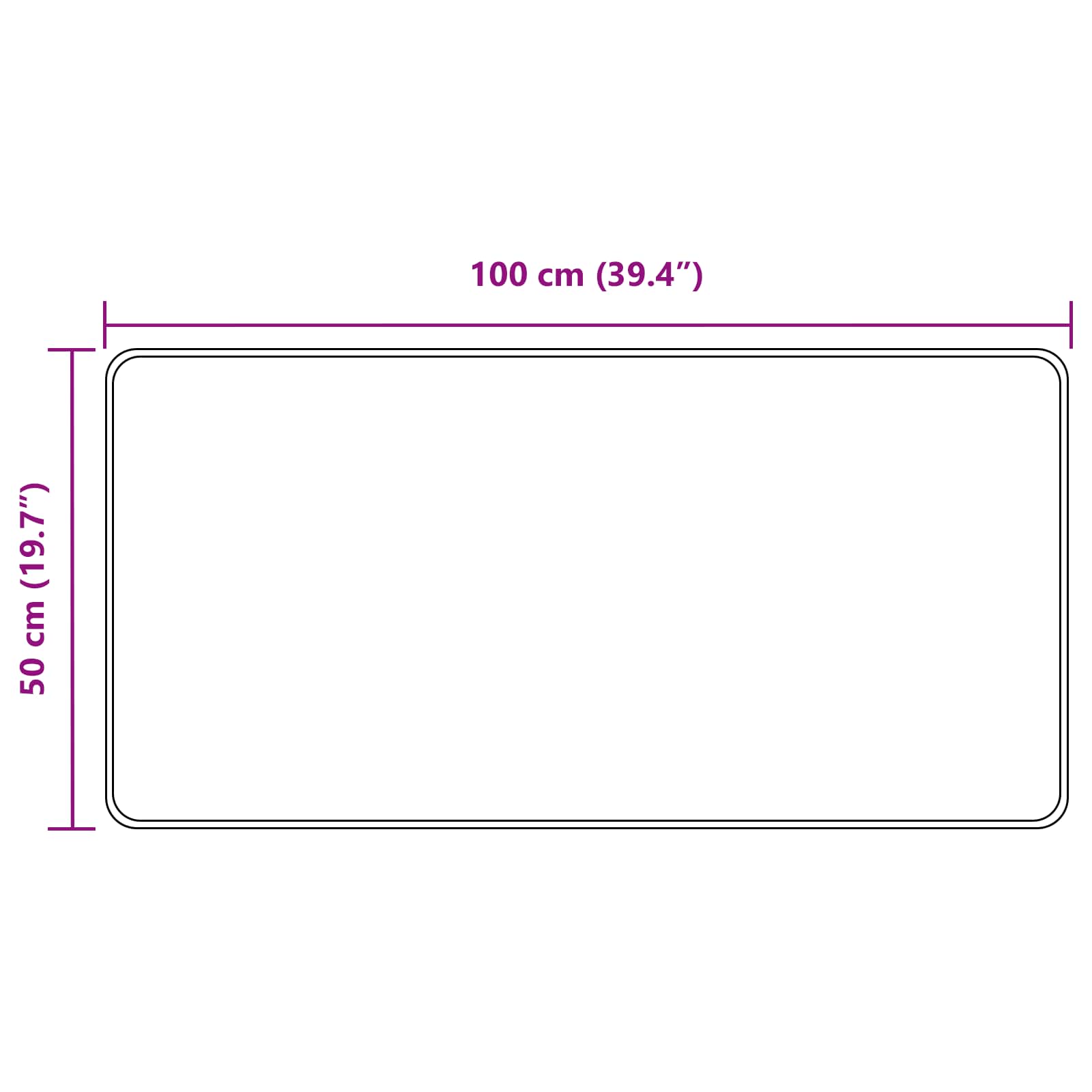 Teppichläufer MARSA Grau 50 x 100 cm Polyester und PVC