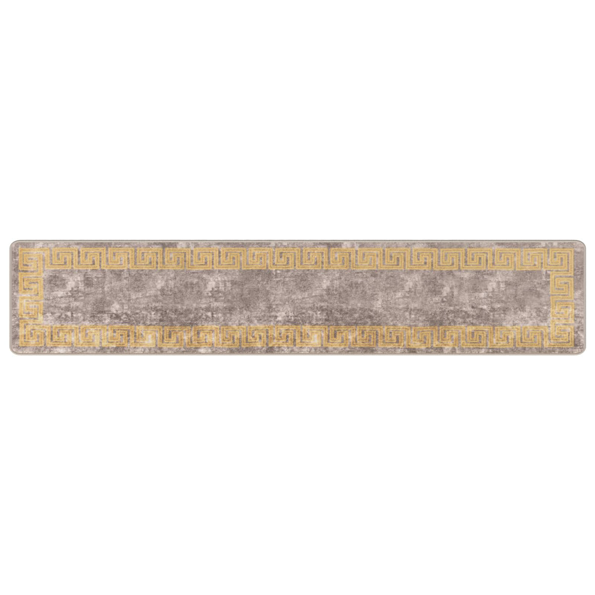 Teppichläufer MARSA Grau und Gold 50 x 250 cm Polyester und PVC