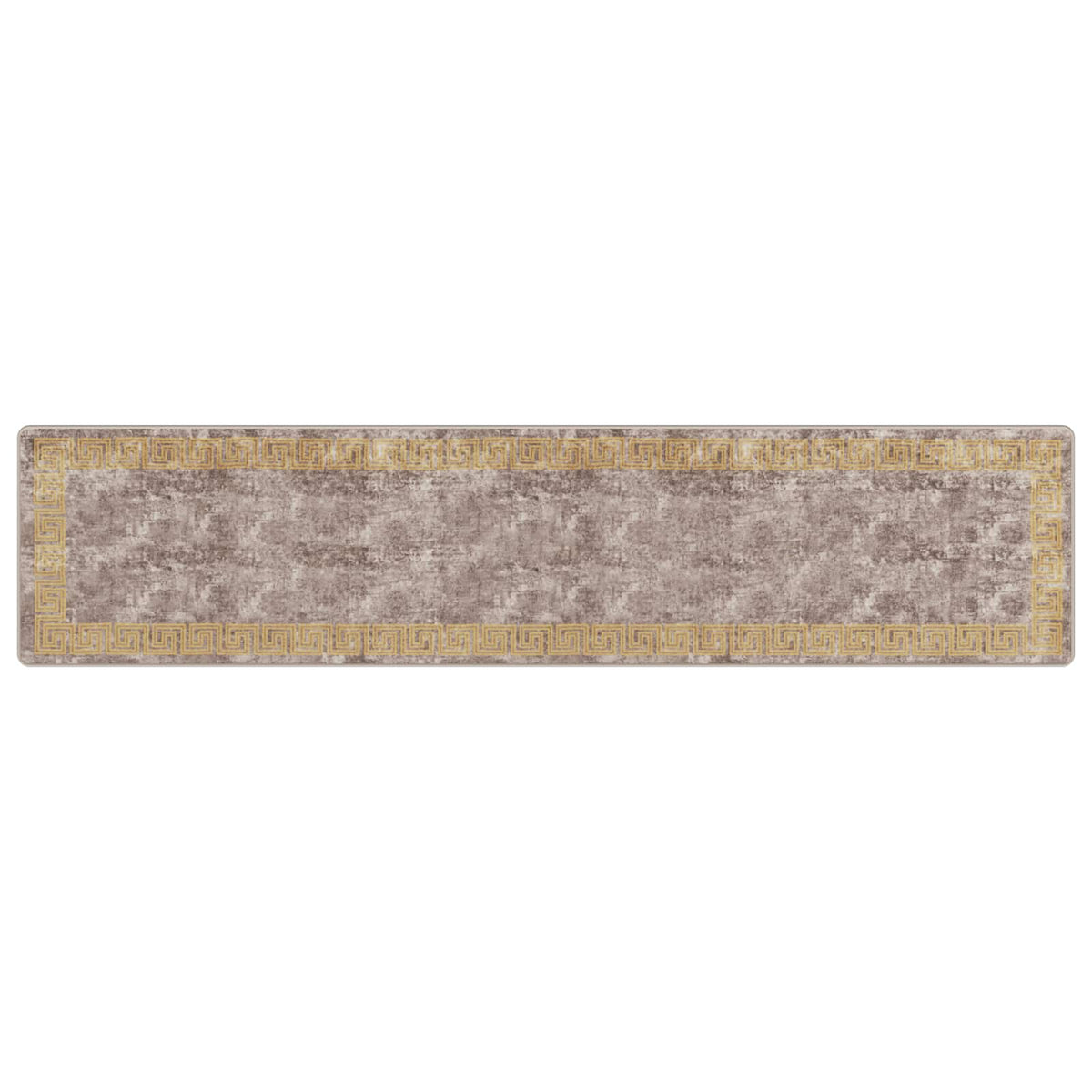 Teppichläufer MARSA Grau und Gold 80 x 350 cm Polyester und PVC