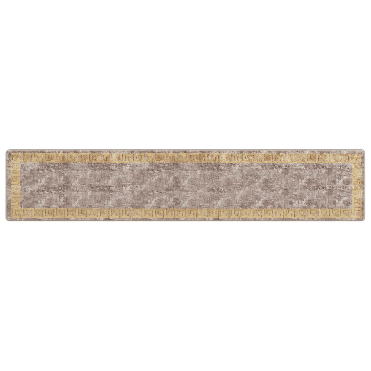Teppichläufer MARSA Grau und Gold 80 x 400 cm Polyester und PVC