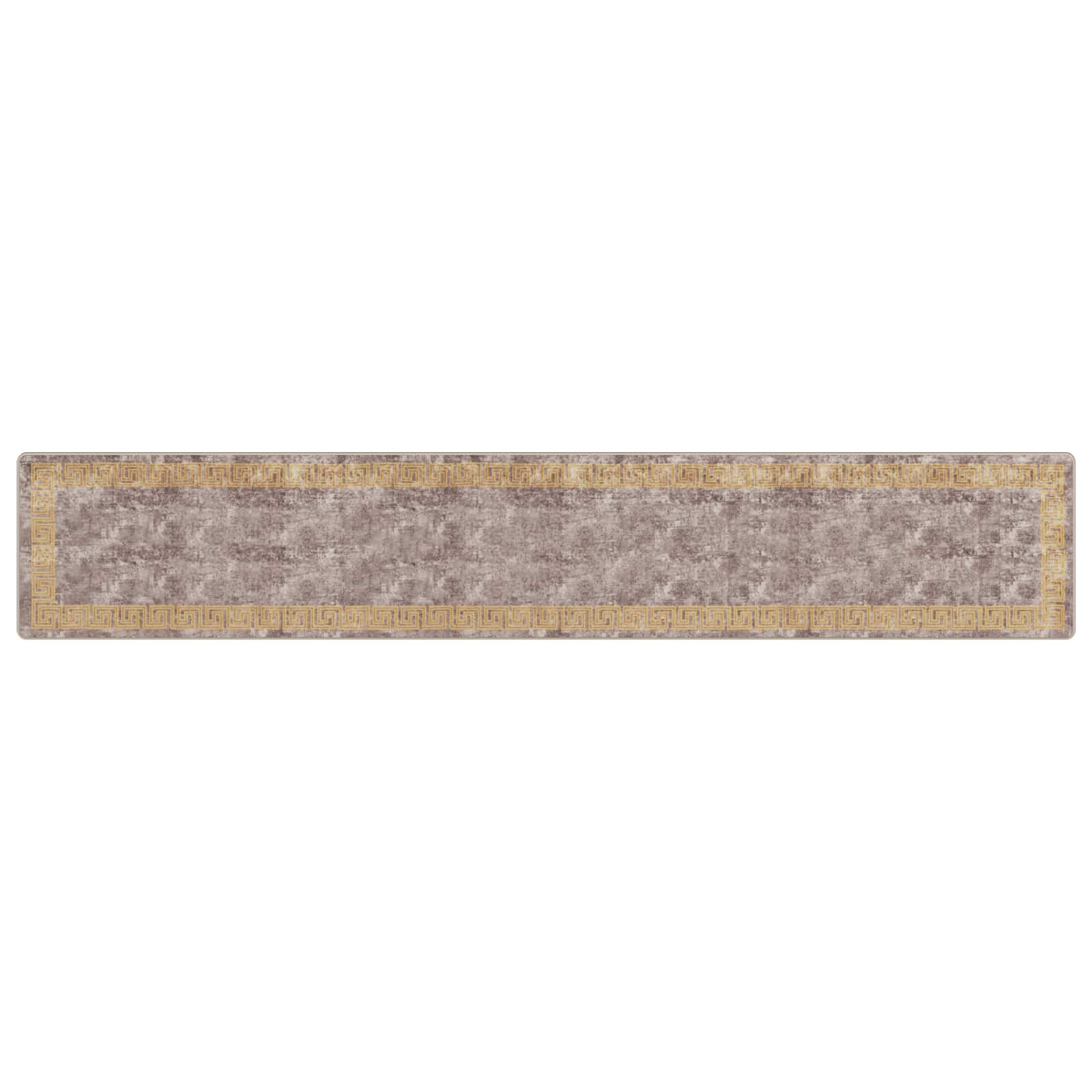 Teppichläufer MARSA Grau 80 x 450 cm Polyester und PVC