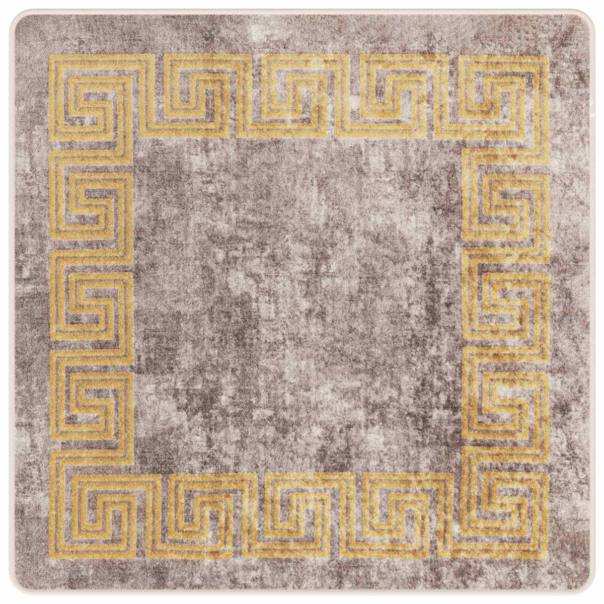 Teppichläufer MARSA Grau und Gold 100 x 100 cm