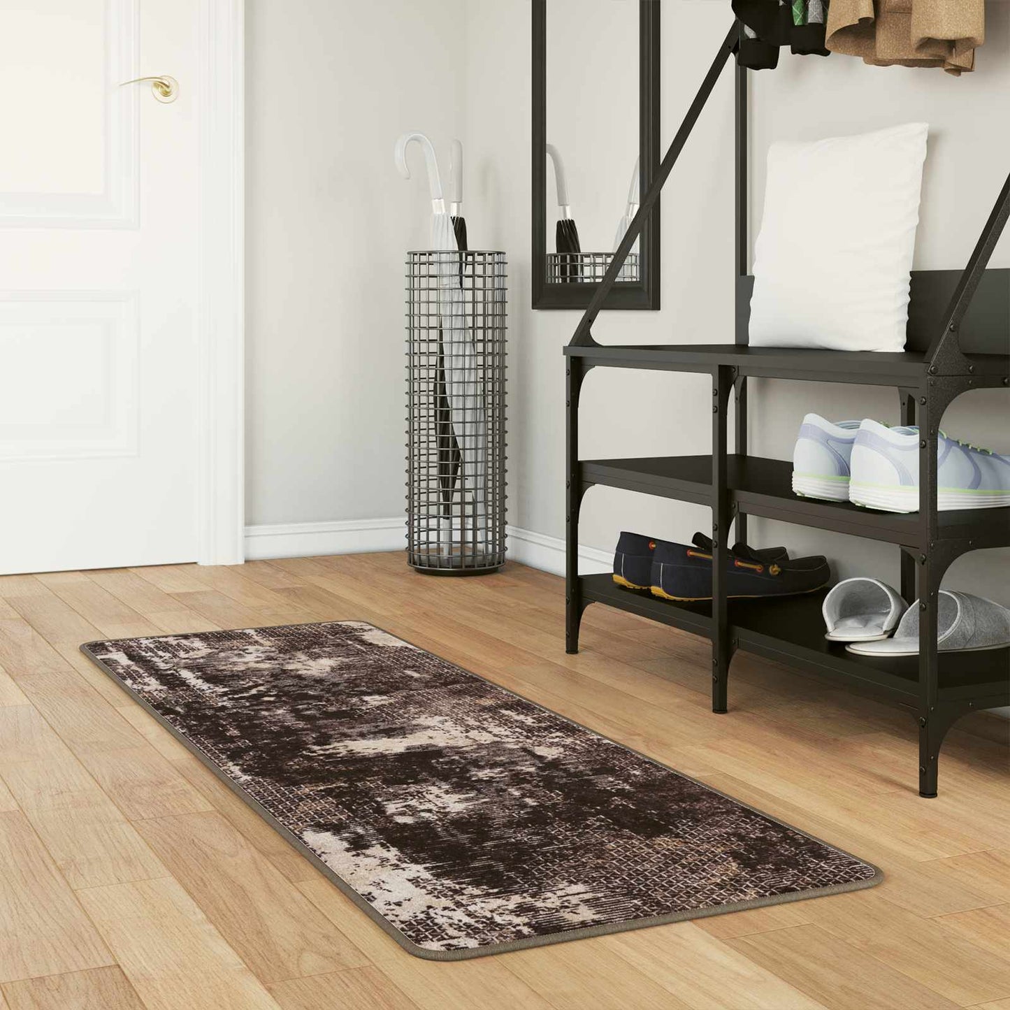 Teppichläufer MARSA Schwarz 50 x 200 cm Polyester und PVC