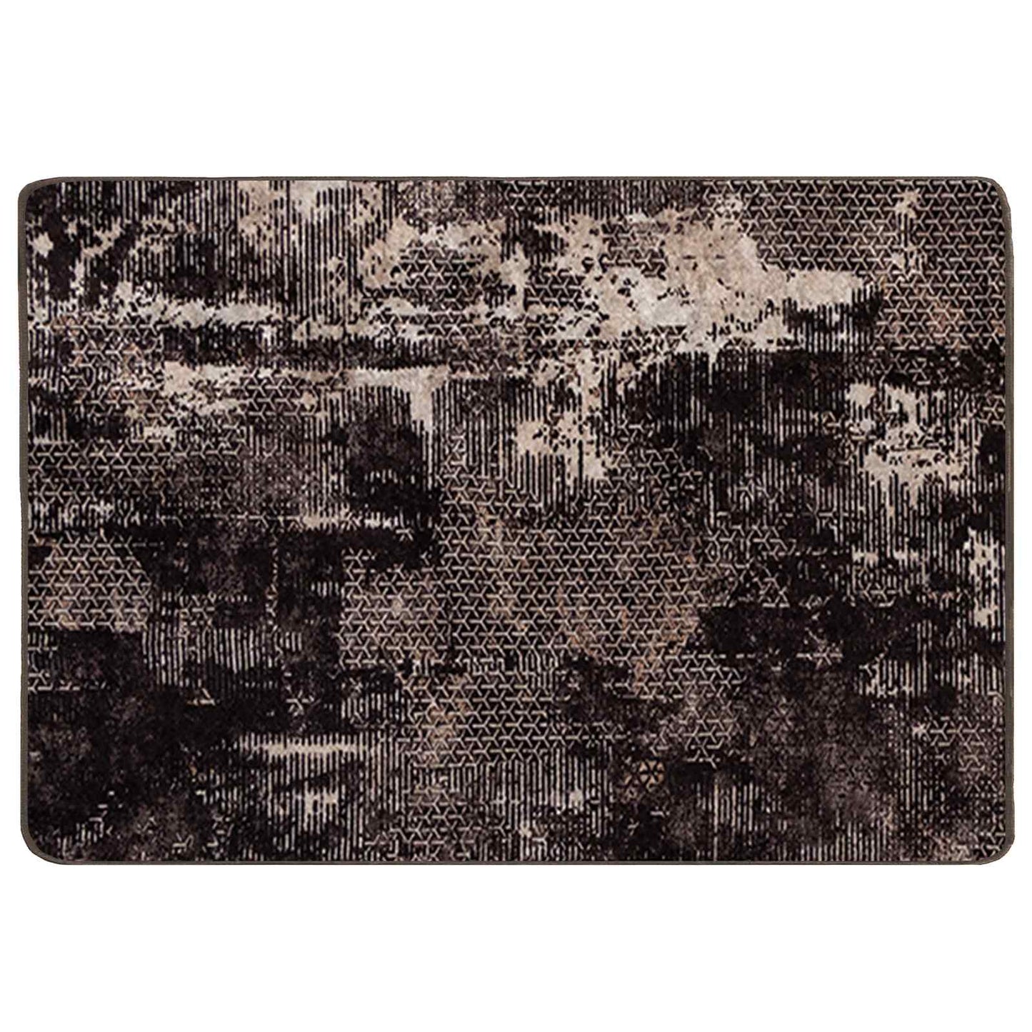 Teppichläufer MARSA Schwarz 100 x 150 cm Polyester und PVC