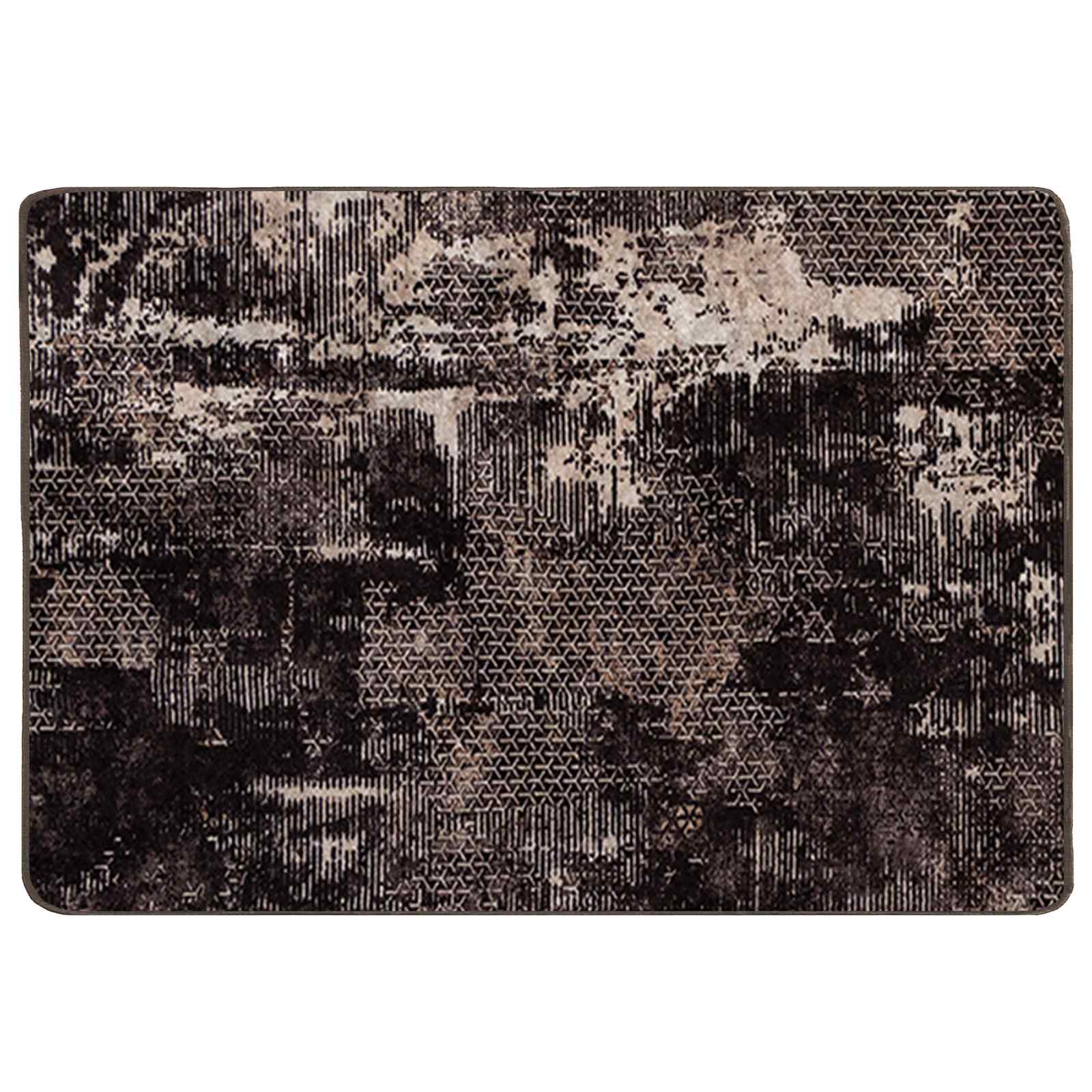 Teppichläufer MARSA Schwarz 100 x 150 cm Polyester und PVC