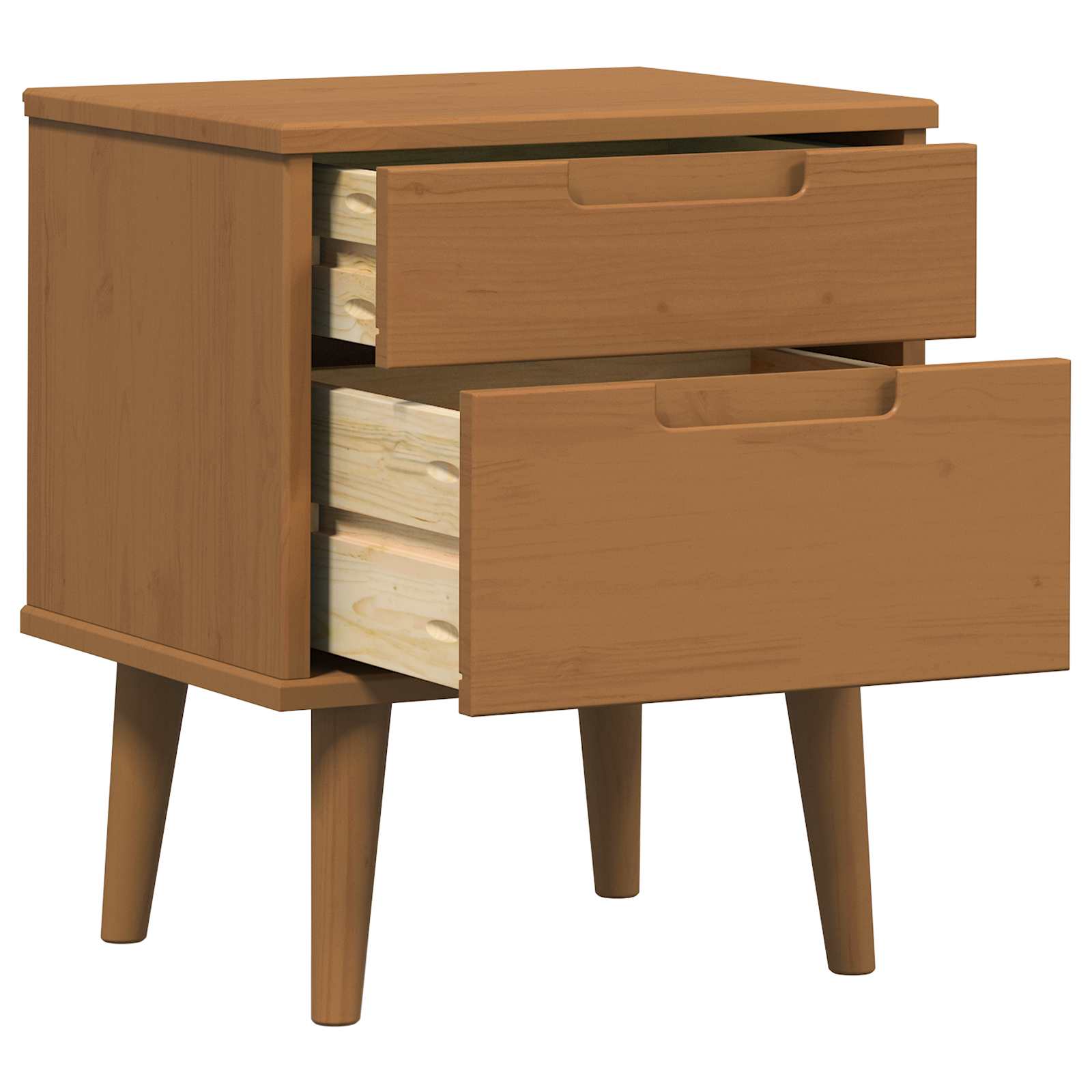 Nachttisch MOLDE Karamell 40 x 35 x 48 cm Massives Kiefernholz