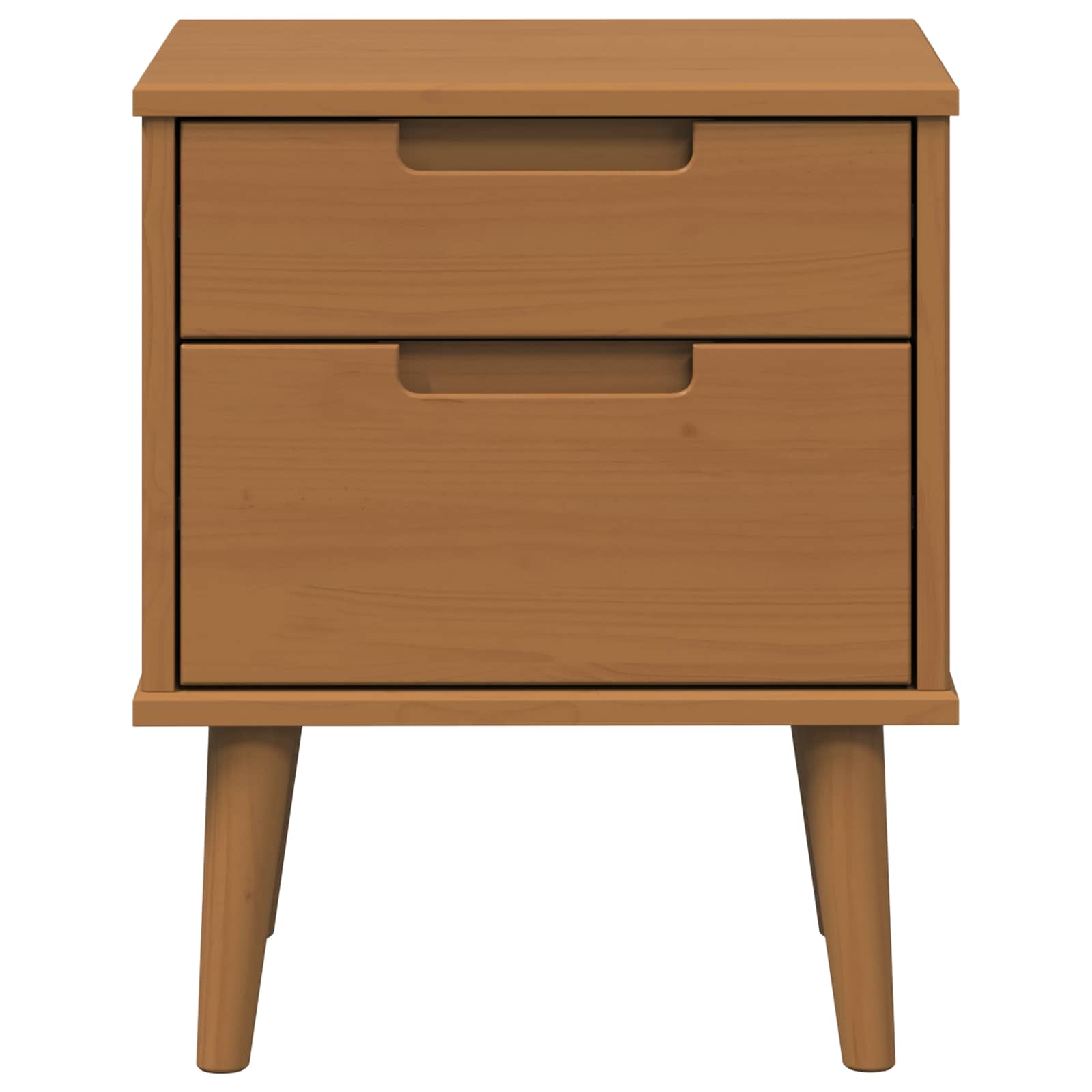 Nachttisch MOLDE Karamell 40 x 35 x 48 cm Massives Kiefernholz