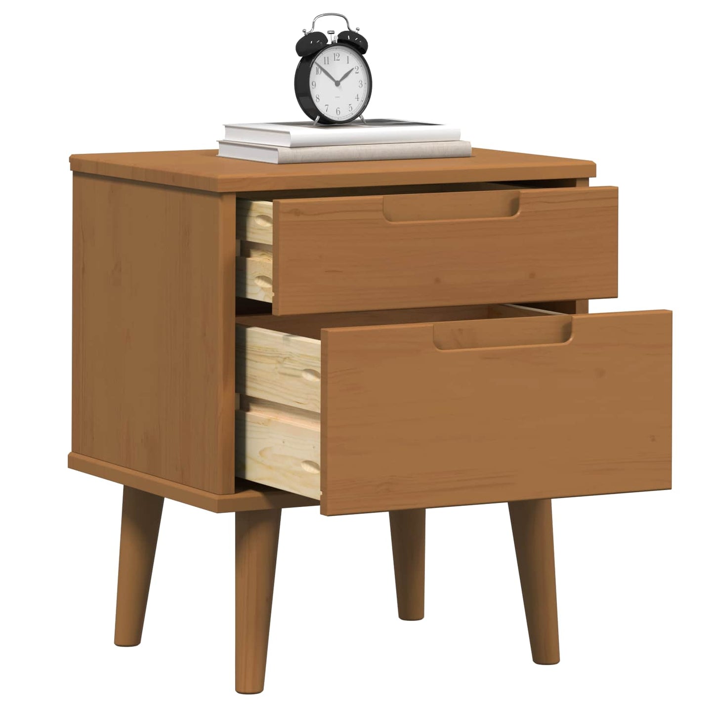 Nachttisch MOLDE Karamell 40 x 35 x 48 cm Massives Kiefernholz