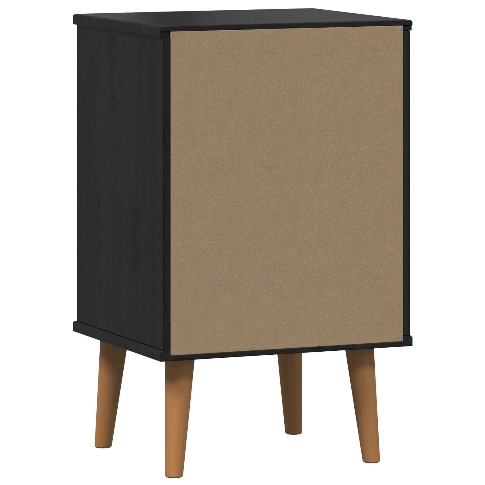 Nachttisch MOLDE Schwarz 40 x 35 x 65 cm Massives Kiefernholz