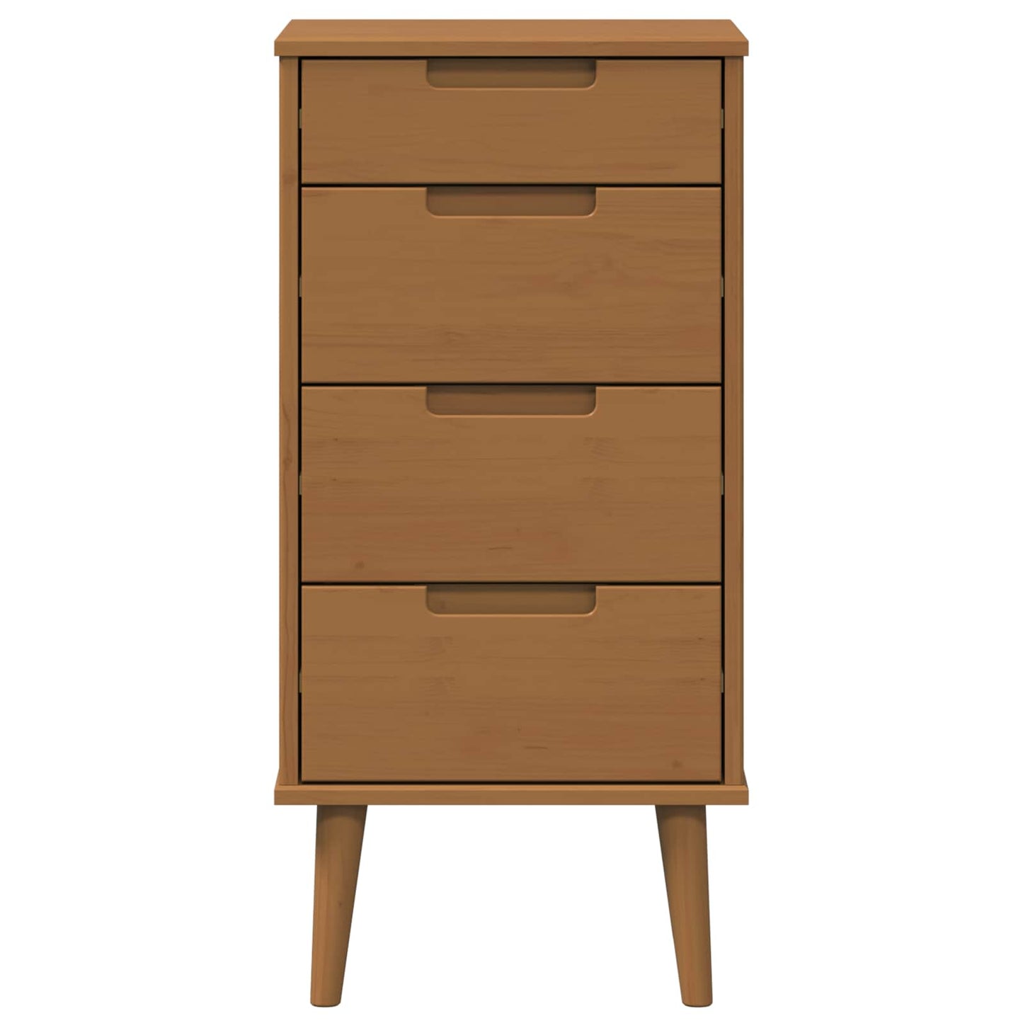 Kommode MOLDE Karamell 40 x 35 x 82 cm Massives Kiefernholz