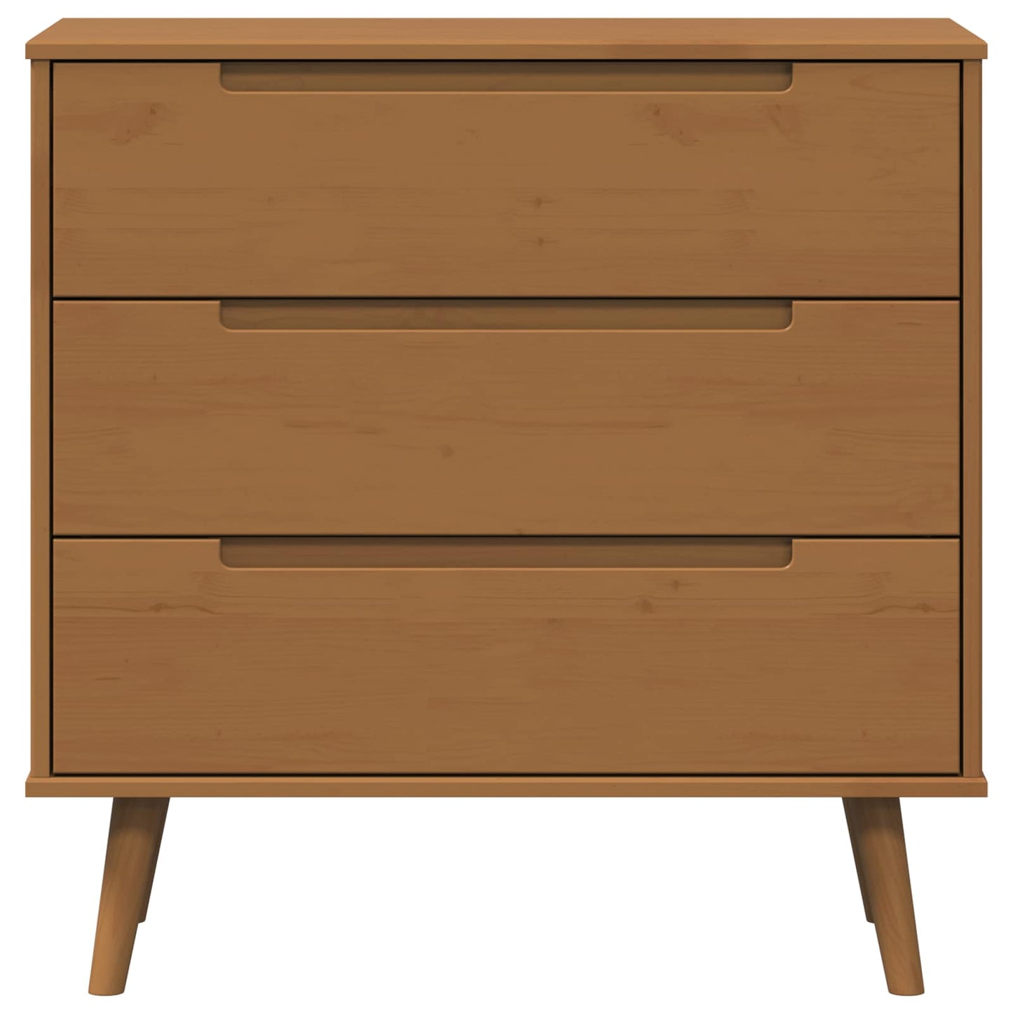Kommode MOLDE Karamell 80 x 40 x 80 cm Massives Kiefernholz