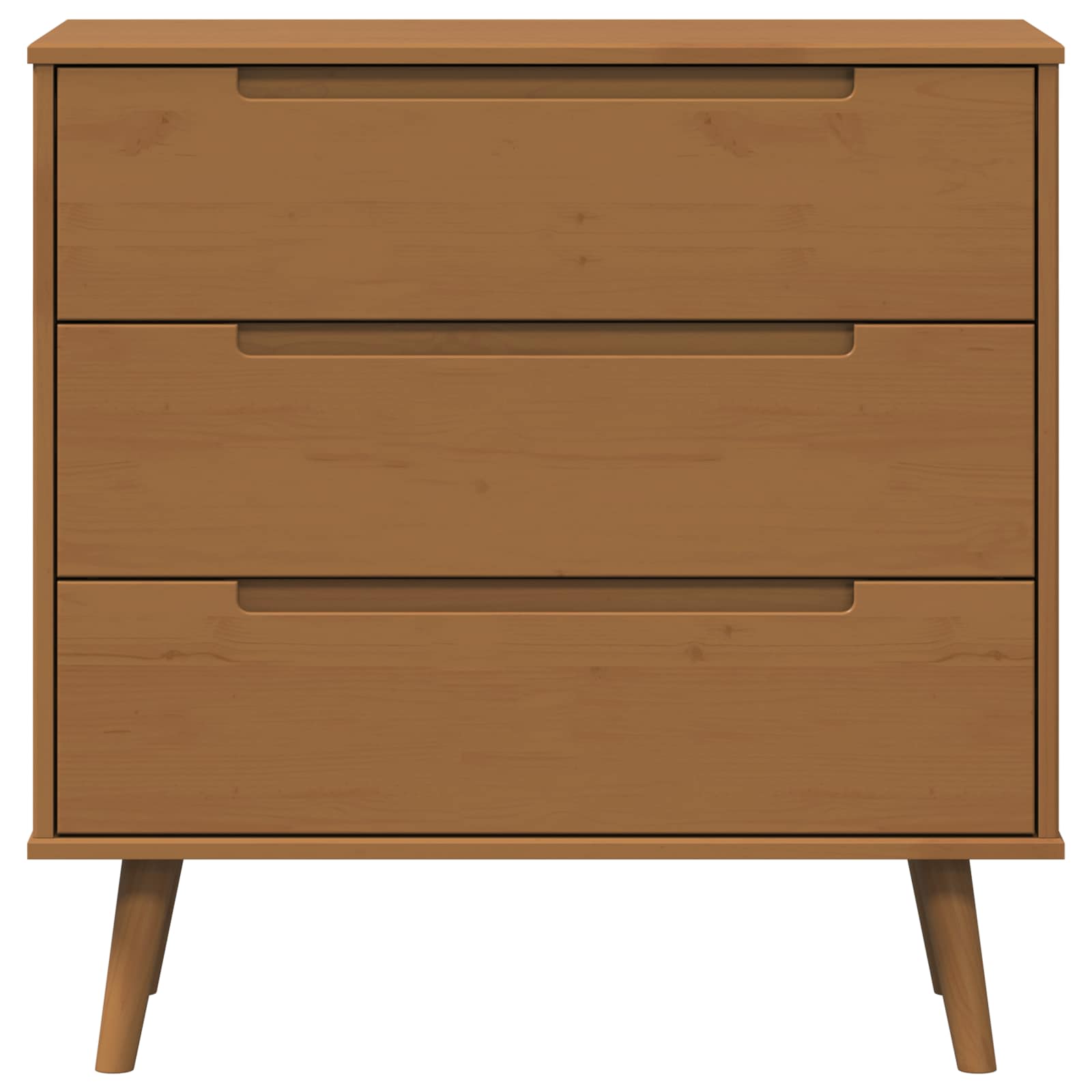 Kommode MOLDE Karamell 80 x 40 x 80 cm Massives Kiefernholz