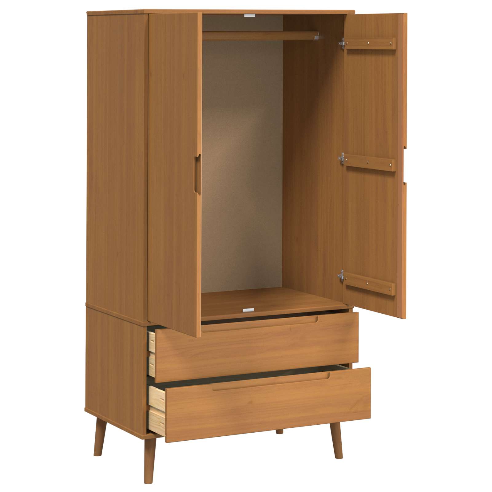 Kleiderschrank MOLDE Karamell 90 x 55 x 175 cm