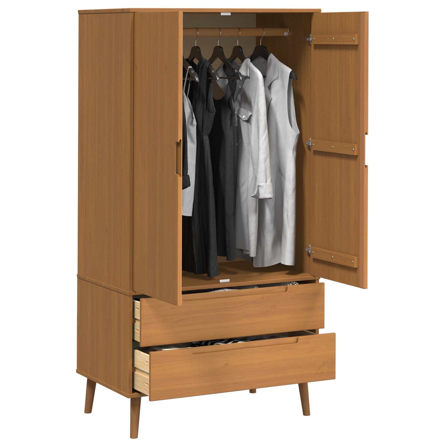 Kleiderschrank MOLDE Karamell 90 x 55 x 175 cm