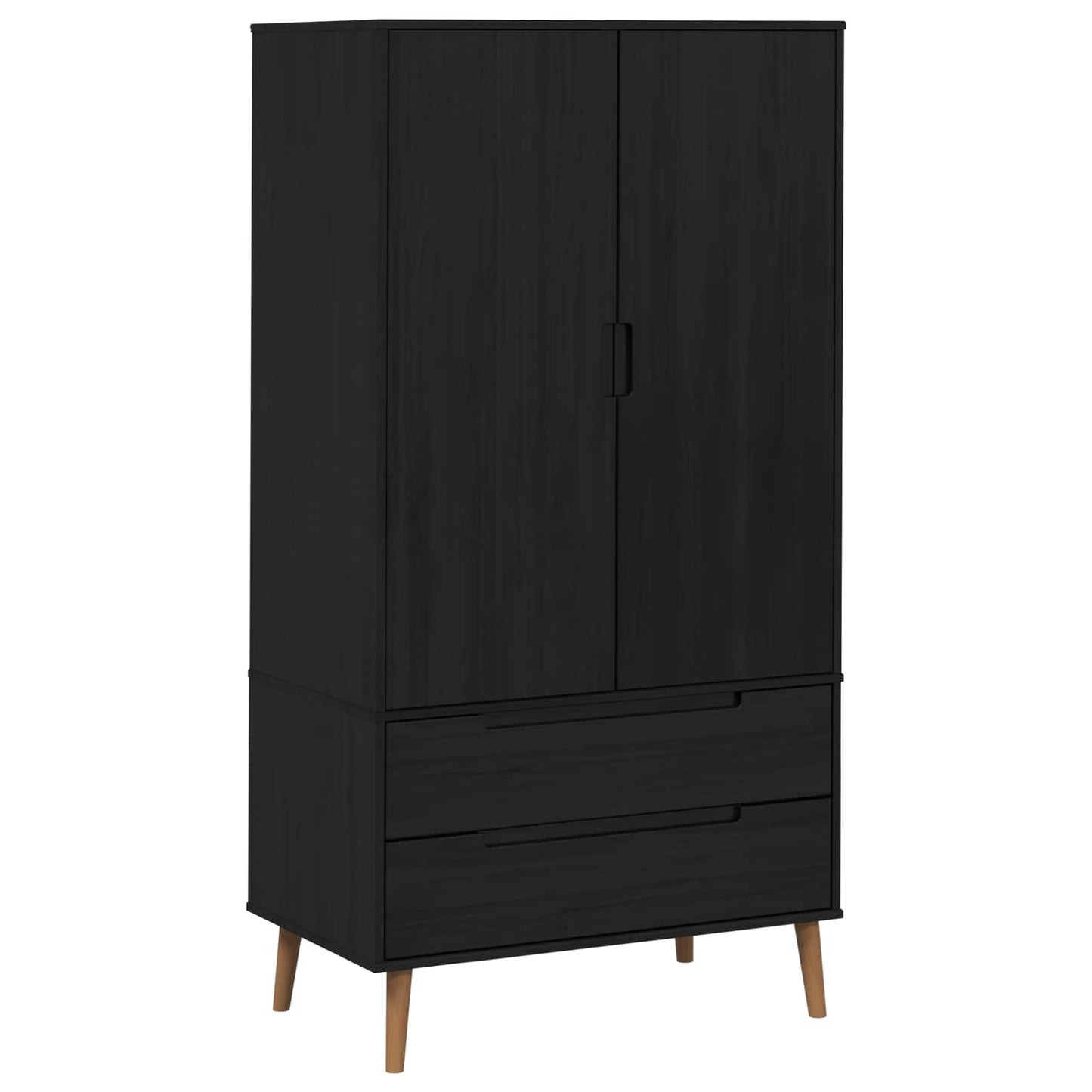 Kleiderschrank MOLDE Schwarz 90 x 55 x 175 cm