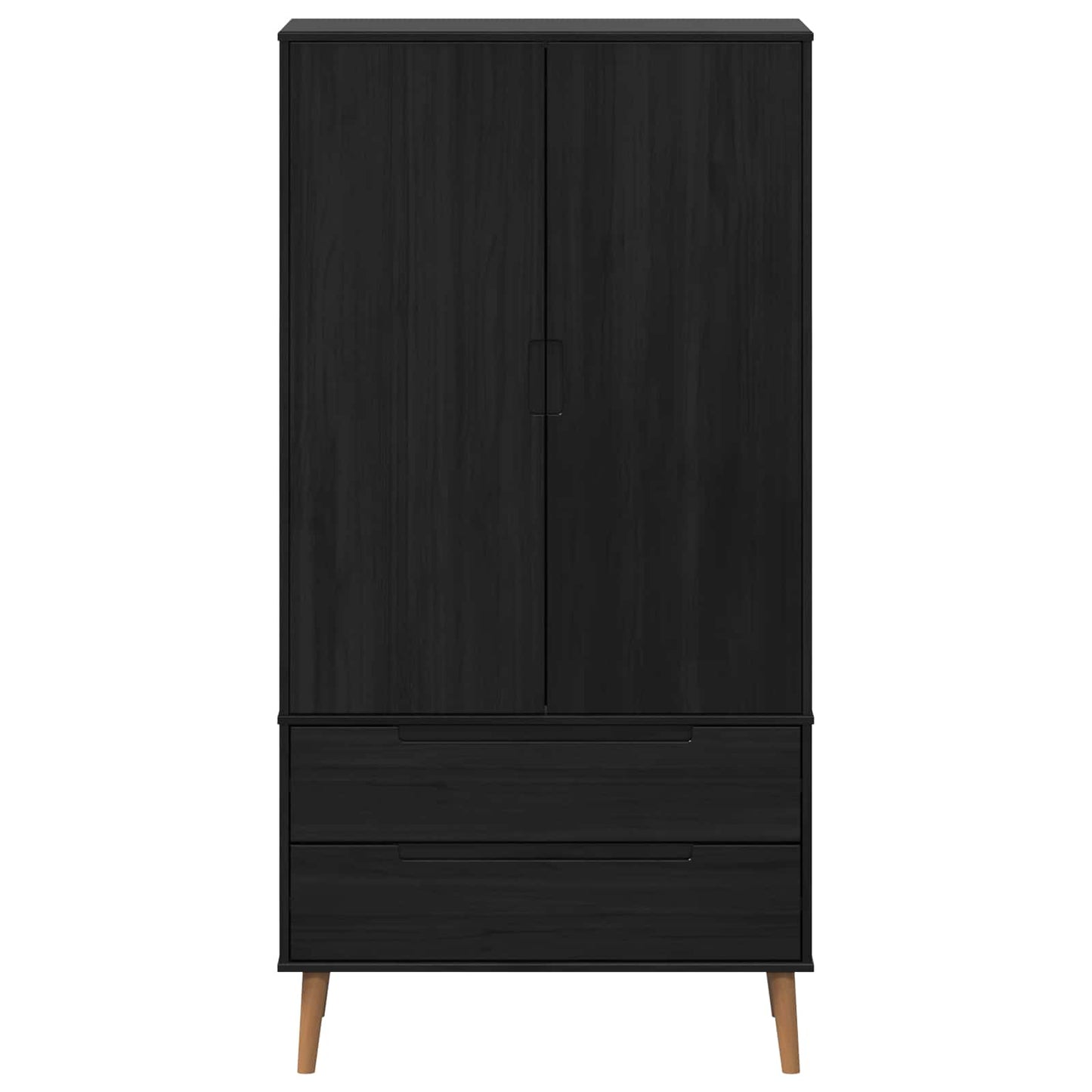 Kleiderschrank MOLDE Schwarz 90 x 55 x 175 cm