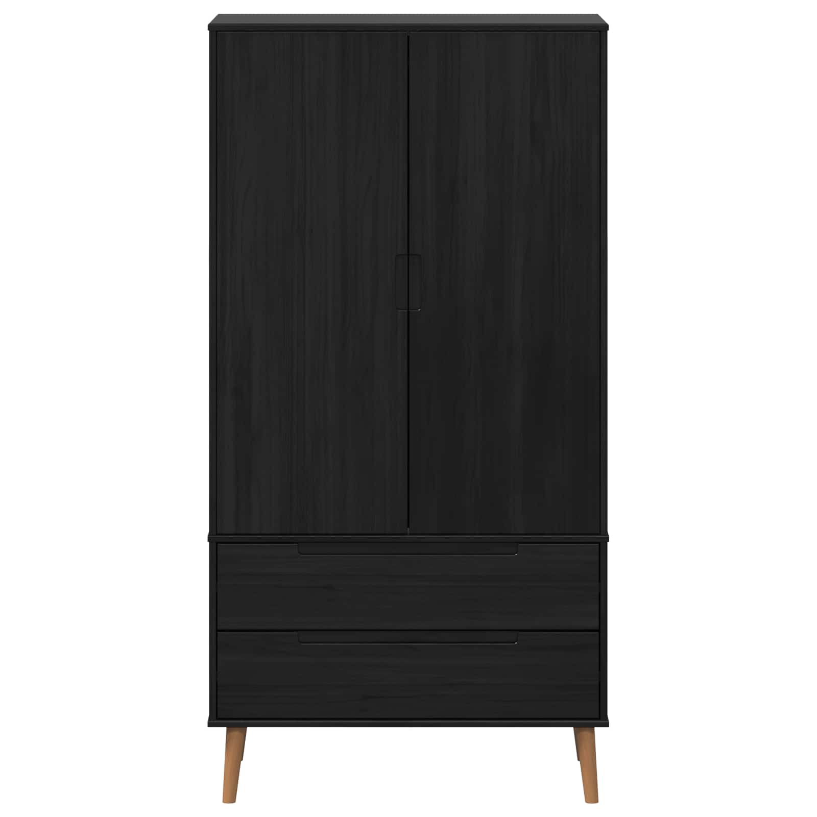 Kleiderschrank MOLDE Schwarz 90 x 55 x 175 cm