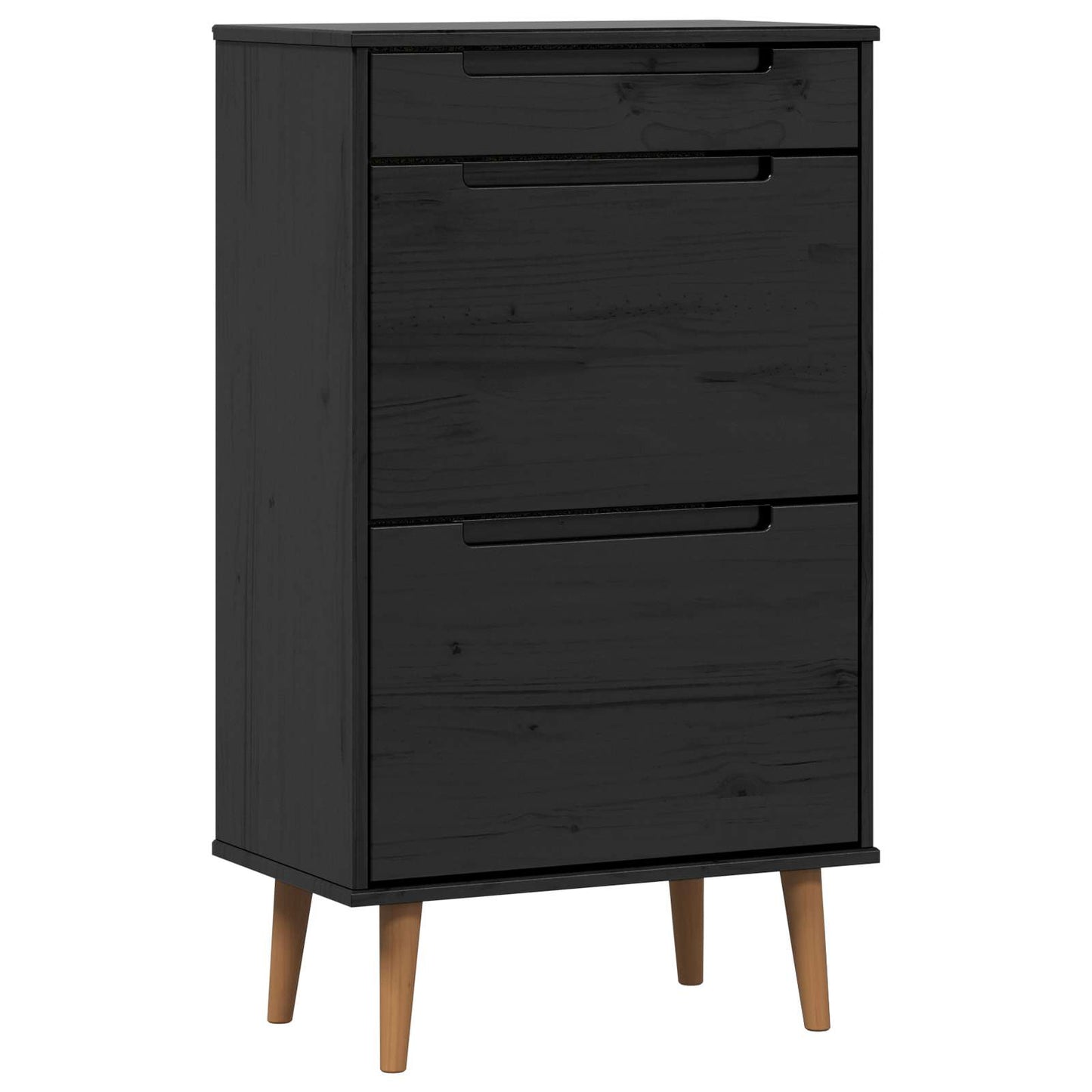 Schuhschrank MOLDE 59,5 x 35 x 103 cm Massives Kiefernholz
