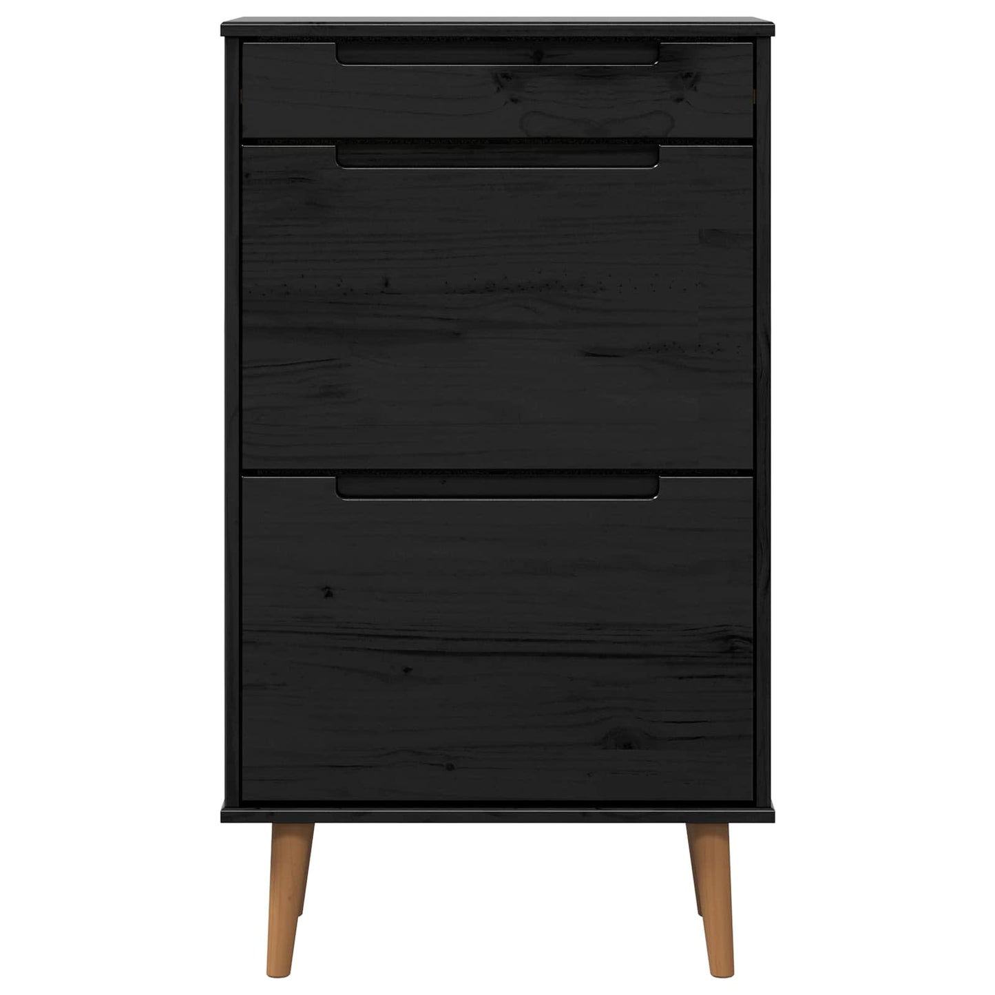 Schuhschrank MOLDE 59,5 x 35 x 103 cm Massives Kiefernholz