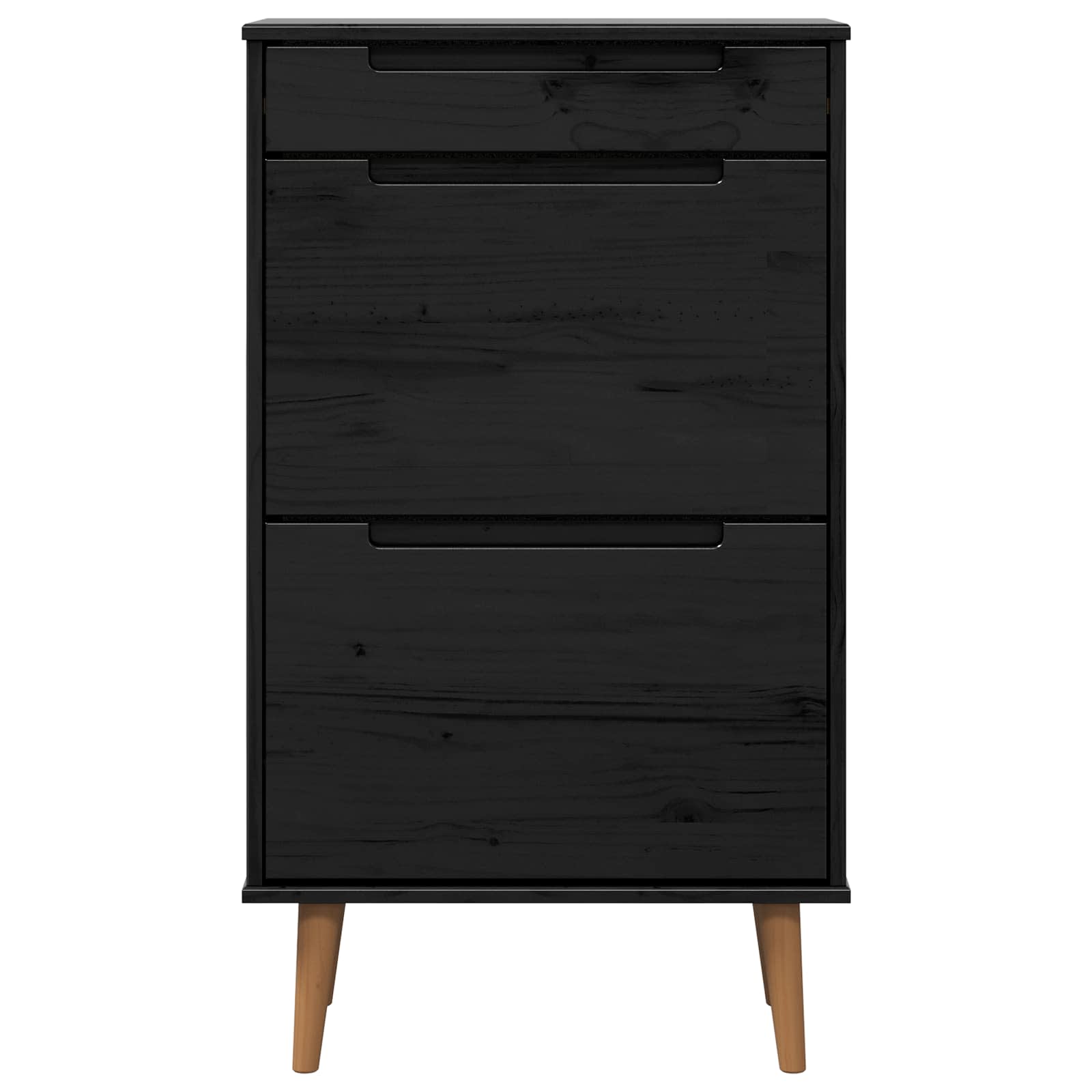 Schuhschrank MOLDE 59,5 x 35 x 103 cm Massives Kiefernholz
