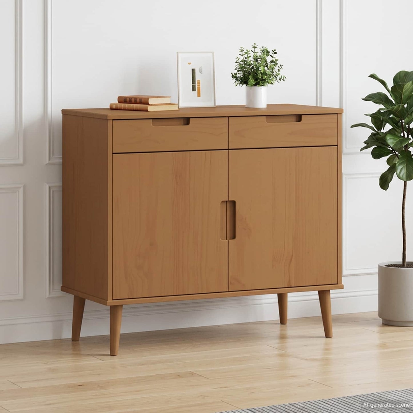 Sideboard MOLDE Karamell 90 x 40 x 80 cm