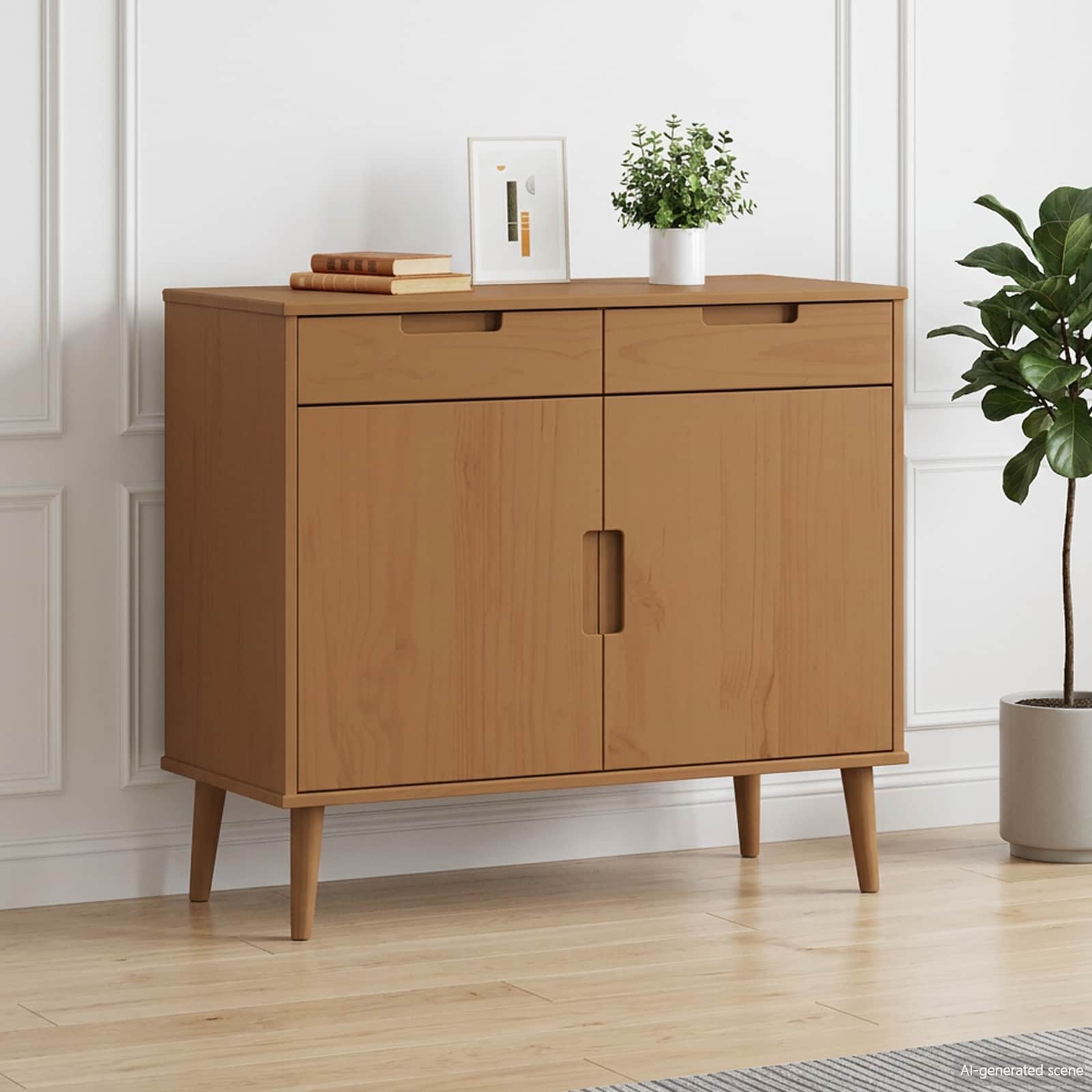 Sideboard MOLDE Karamell 90 x 40 x 80 cm