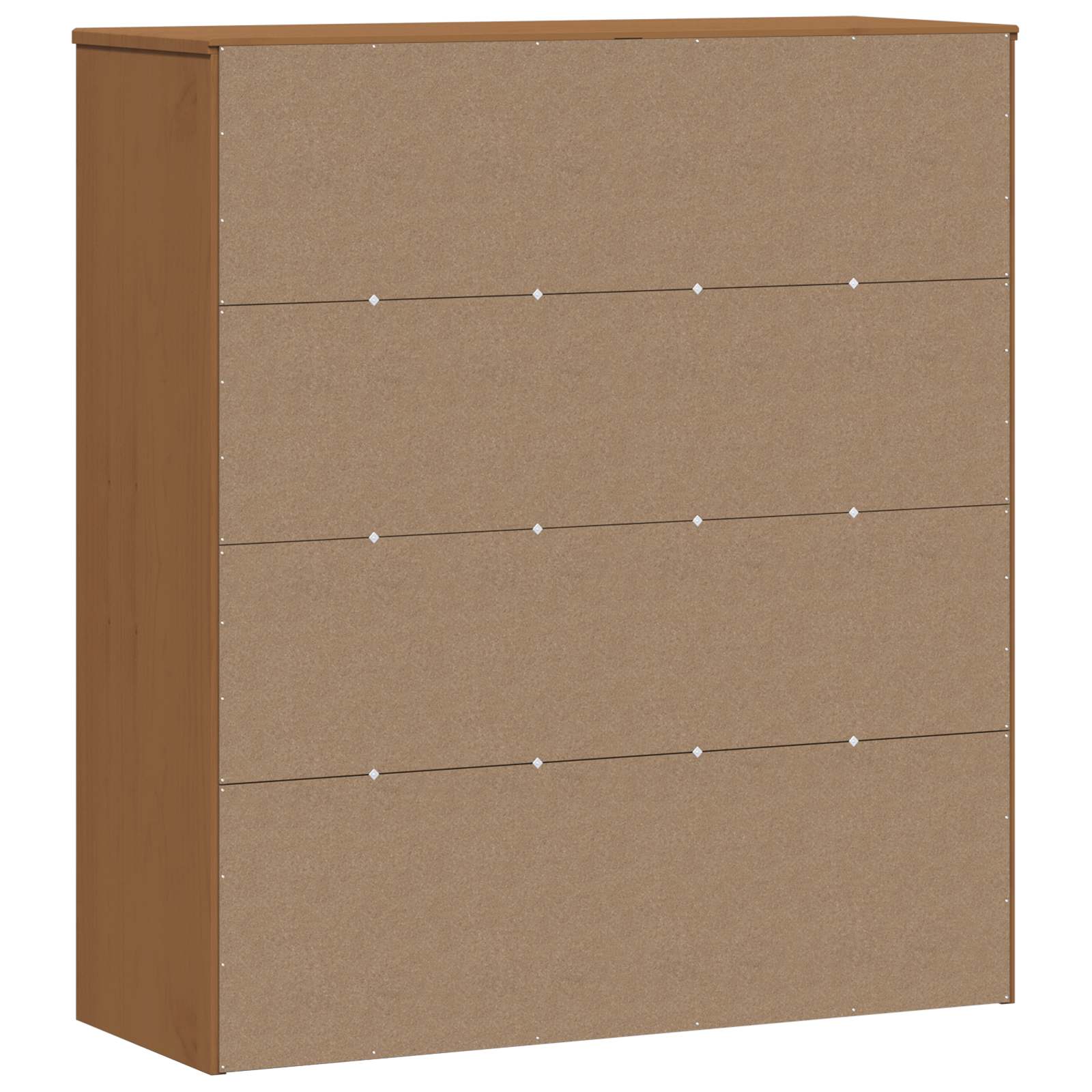 Hutch MOLDE Karamell 90 x 35 x 100 cm Massives Kiefernholz