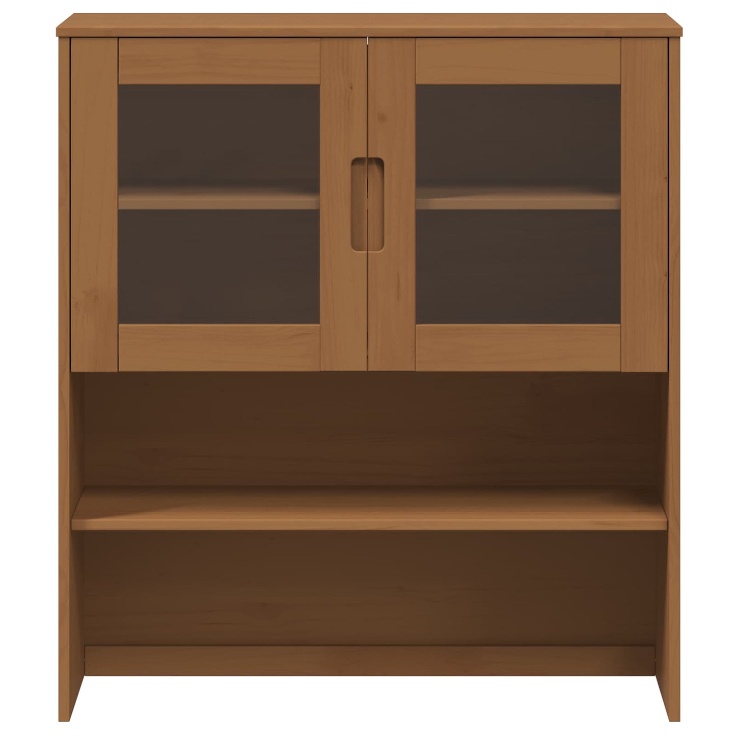 Hutch MOLDE Karamell 90 x 35 x 100 cm Massives Kiefernholz