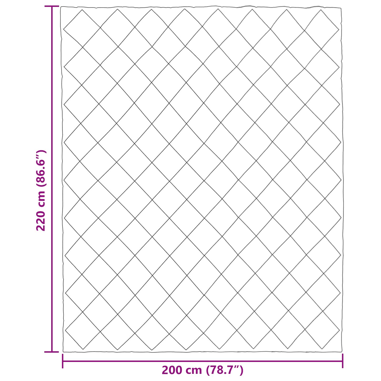 Sommerdecke 220 x 200 cm Sommer 200 gsm Anthrazit